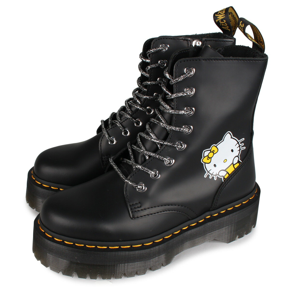 楽天市場 最大1000円offクーポン Dr Martens Jadon Hello Kitty ドクターマーチン 8ホール ブーツ ハローキティ レディース コラボ 厚底 ブラック 黒 R Goods Lab