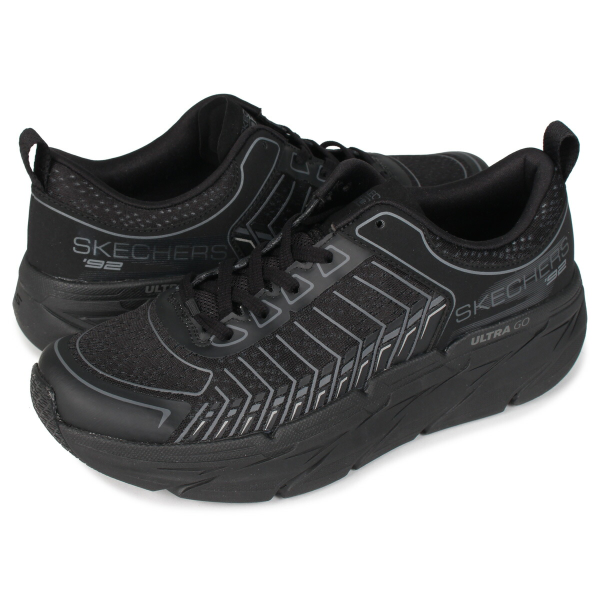新発 Skechers Max Cushioning Premier Endeavour スケッチャーズ マックス クッショニング プレミア エンデバー スニーカー メンズ 厚底 ブラック 黒 2070 注目の Bkd Malutprov Go Id