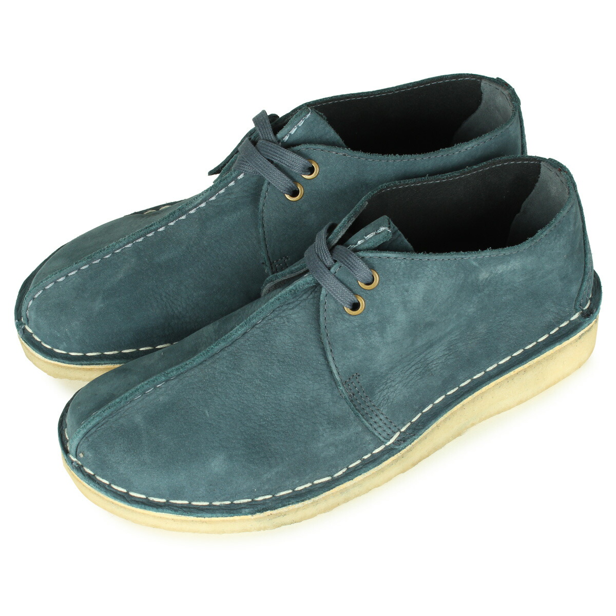 破格値下げ】 Clarks DESERT TREK クラークス デザートトレック ブーツ メンズ レザー ブルー 26160225 fucoa.cl