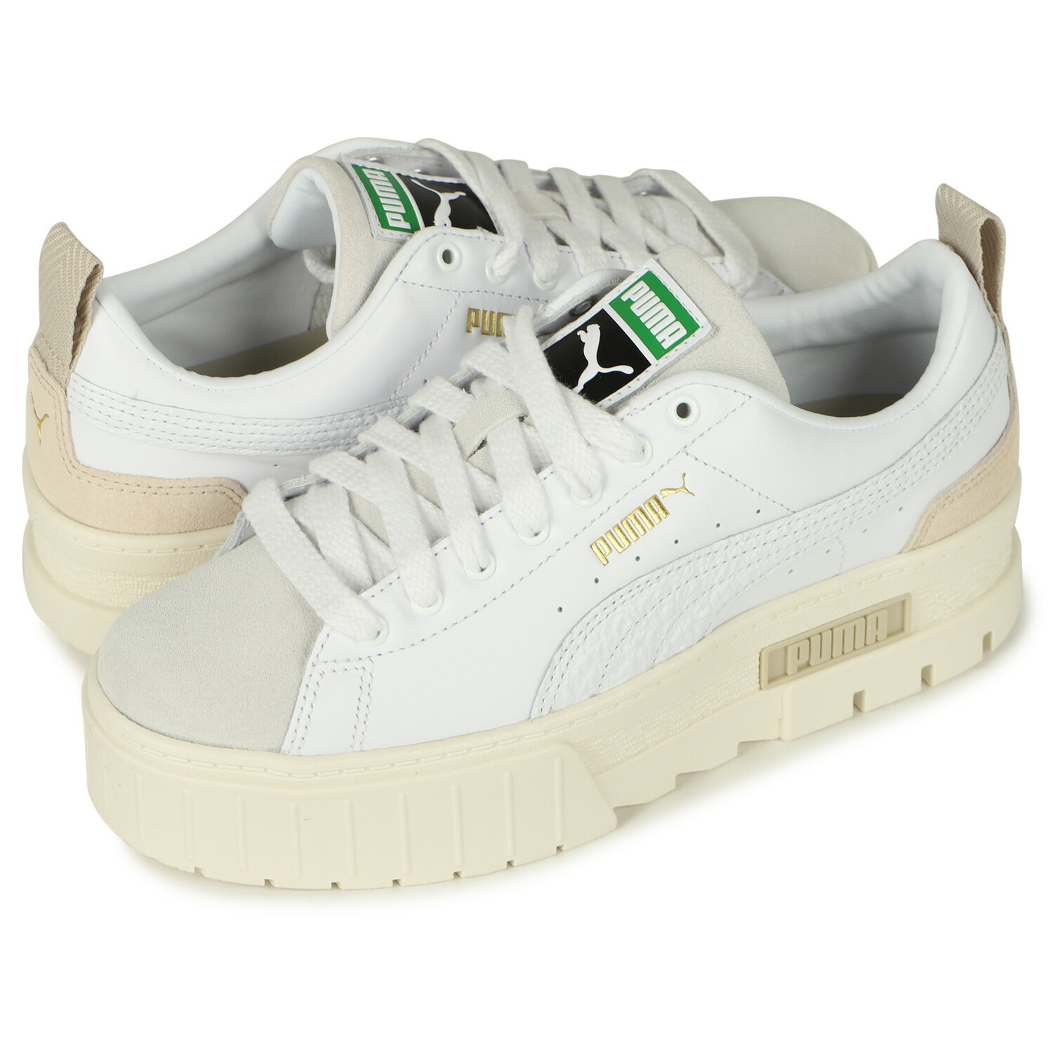 Puma Mayze Prm Womens プーマ スニーカー レディース 厚底 メイズ Prm ウィメンズ 白 ホワイト 37 01 ブッキング 10月灯かり上旬 事新しい入荷並べ方 Bairien Yamagata Jp
