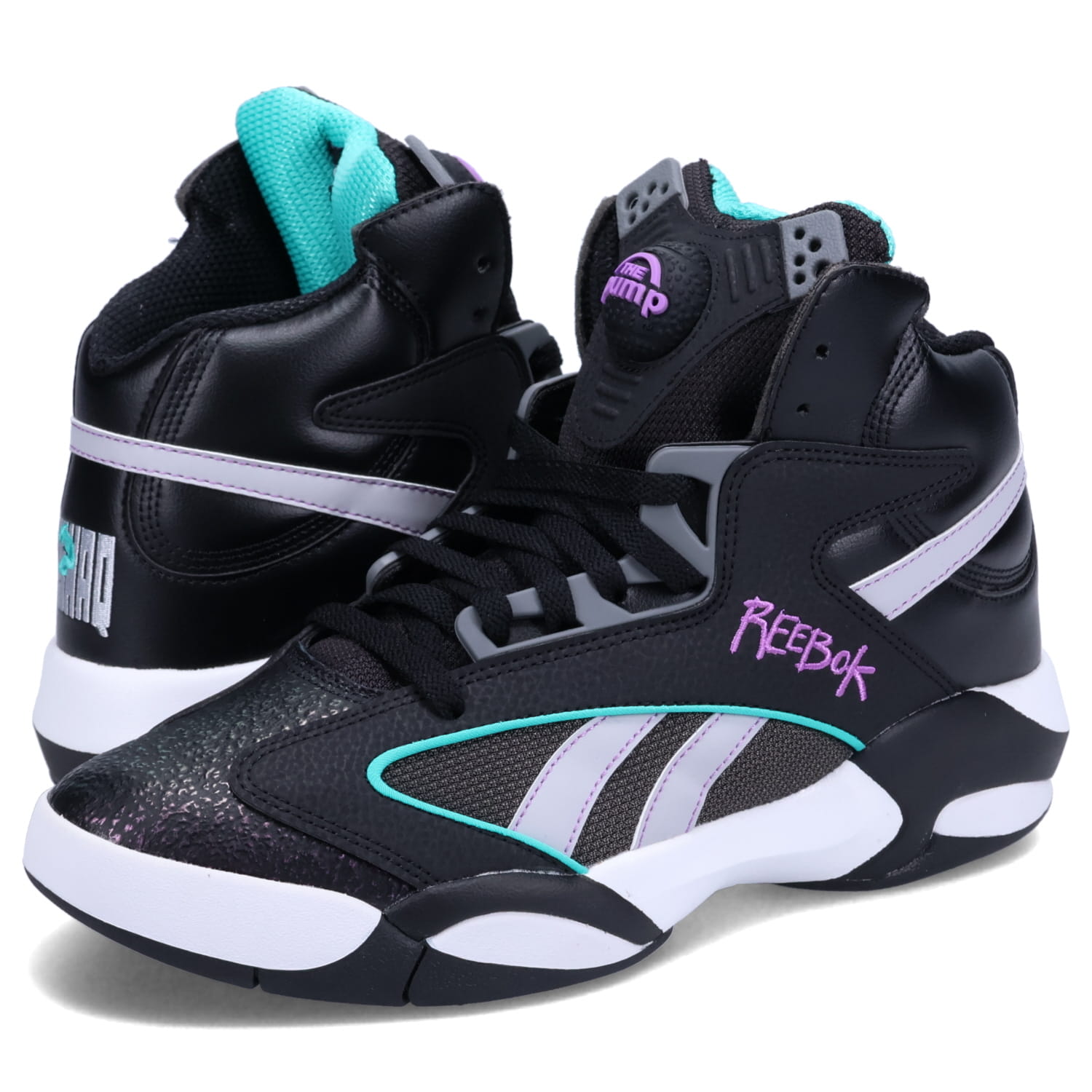 【最大1000円OFFクーポン発行中】 Reebok SHAQ ATTAQ リーボック シャックアタック スニーカー メンズ ハイカット ブラック 黒 HR0501