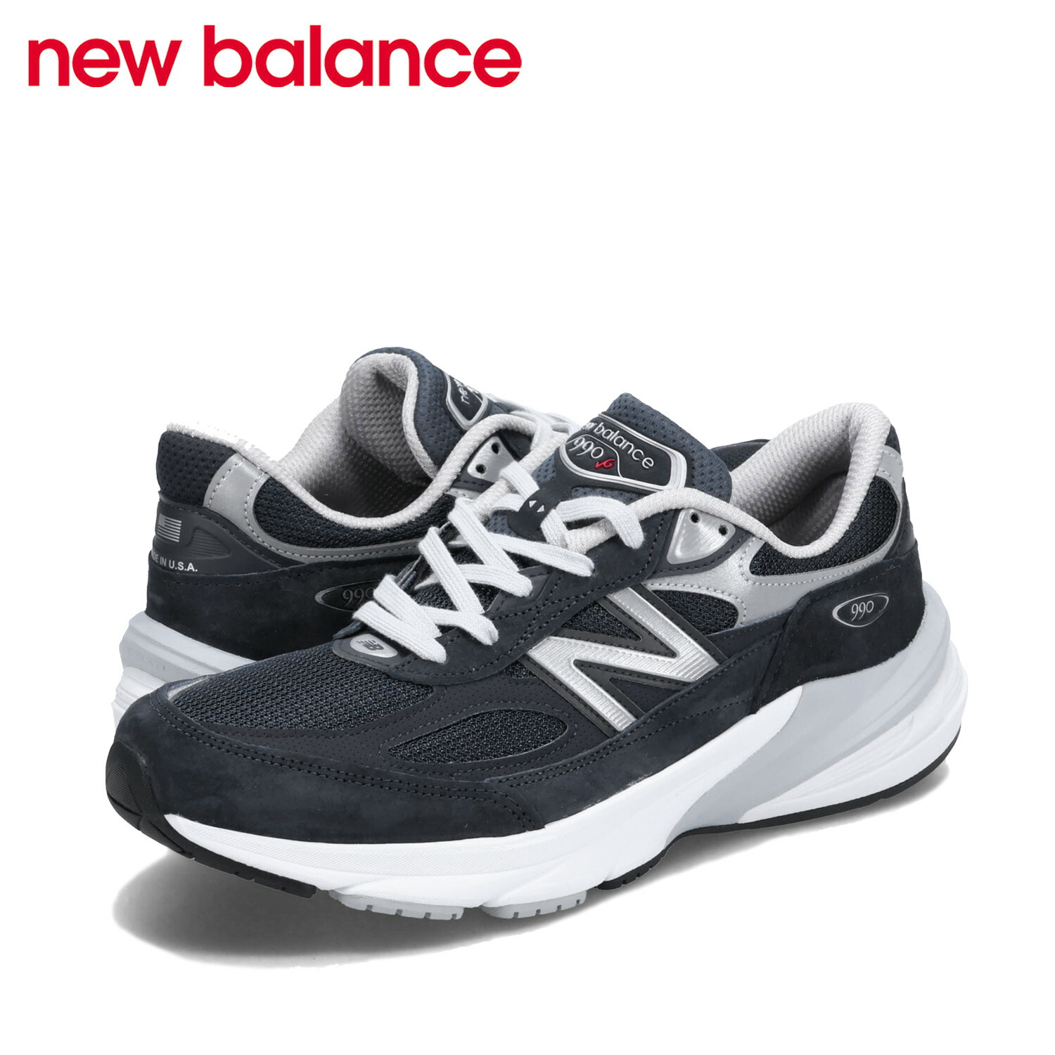 【最大1000円OFFクーポン】 new balance ニューバランス 990 V6 スニーカー メンズ Dワイズ MADE IN USA ネイビー M990NV6｜Goods Lab＋