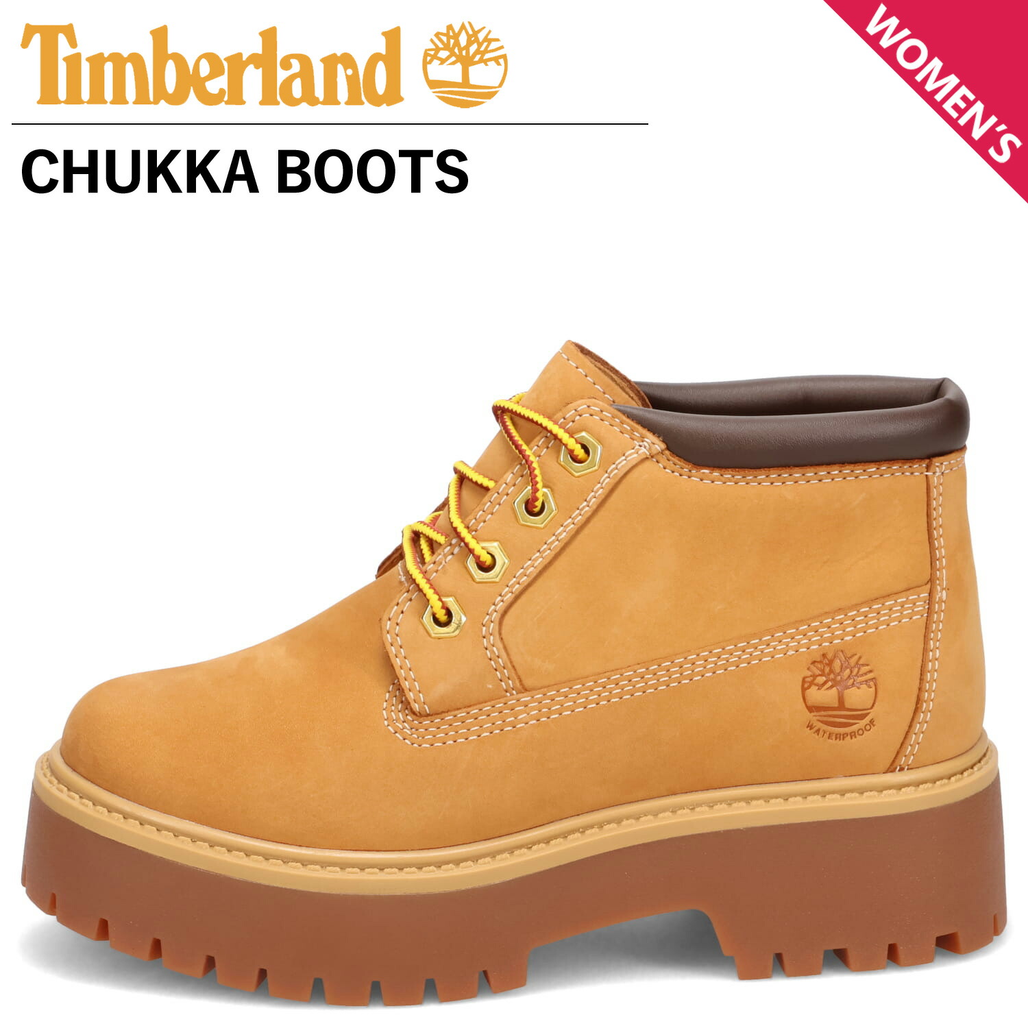 Timberland PREMIUM WP PLATFORM CHUKKA ティンバーランド ブーツ チャッカブーツ プレミアム ウォータープルーフ プラットフォーム レディース 厚底 防水 ウィート A5RF9 母の日