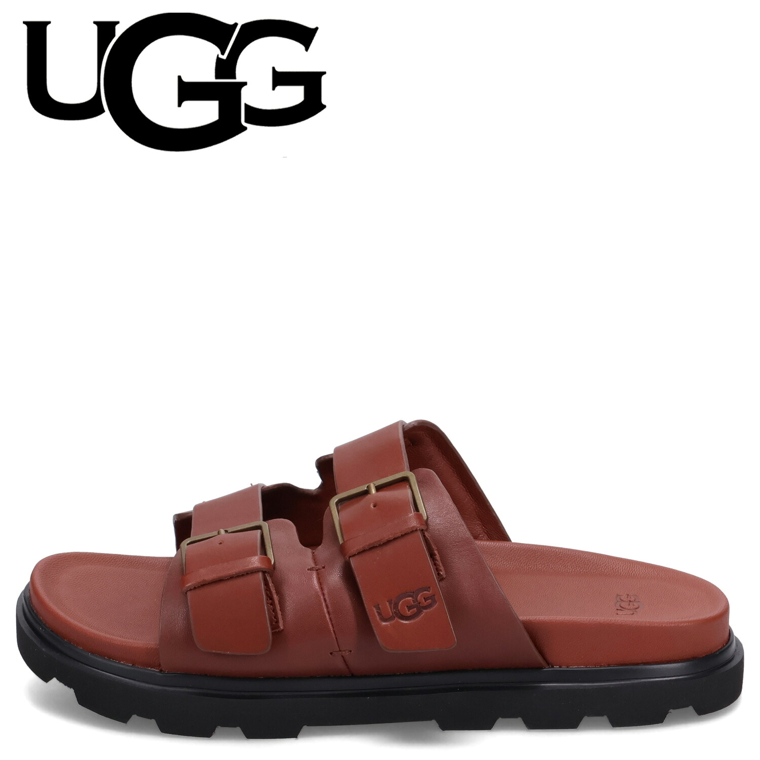 【最大1000円OFFクーポン発行中】 UGG CAPITOLA BUCKLE SLIDE アグ サンダル スライドサンダル メンズ ブラウン 1153102
