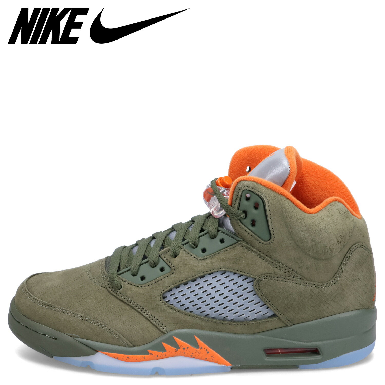 楽天市場】NIKE AIR JORDAN 5 RETRO army olive/solar orange dd0587
