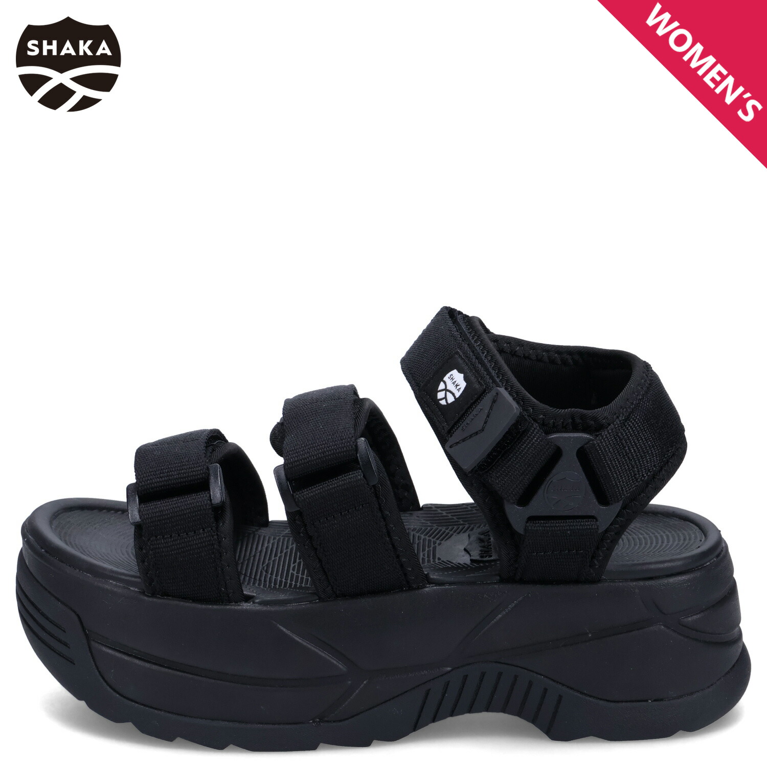 SHAKA NEO BUNGY CHUNKY シャカ サンダル スポーツサンダル ネオ バンジー チャンキー レディース 厚底 ブラック 黒 SK-114 母の日