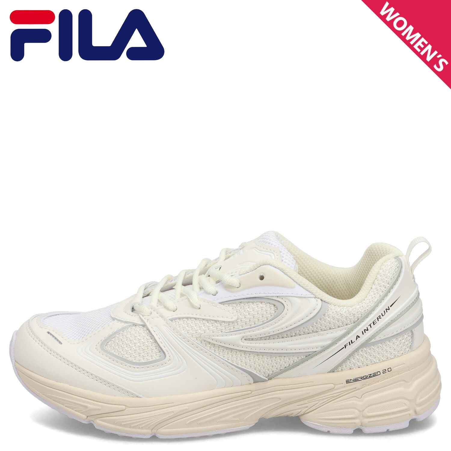 【最大1000円OFFクーポン発行中】 FILA INTERUN フィラ スニーカー インターラン レディース 厚底 ホワイト白 WSS25004 母の日