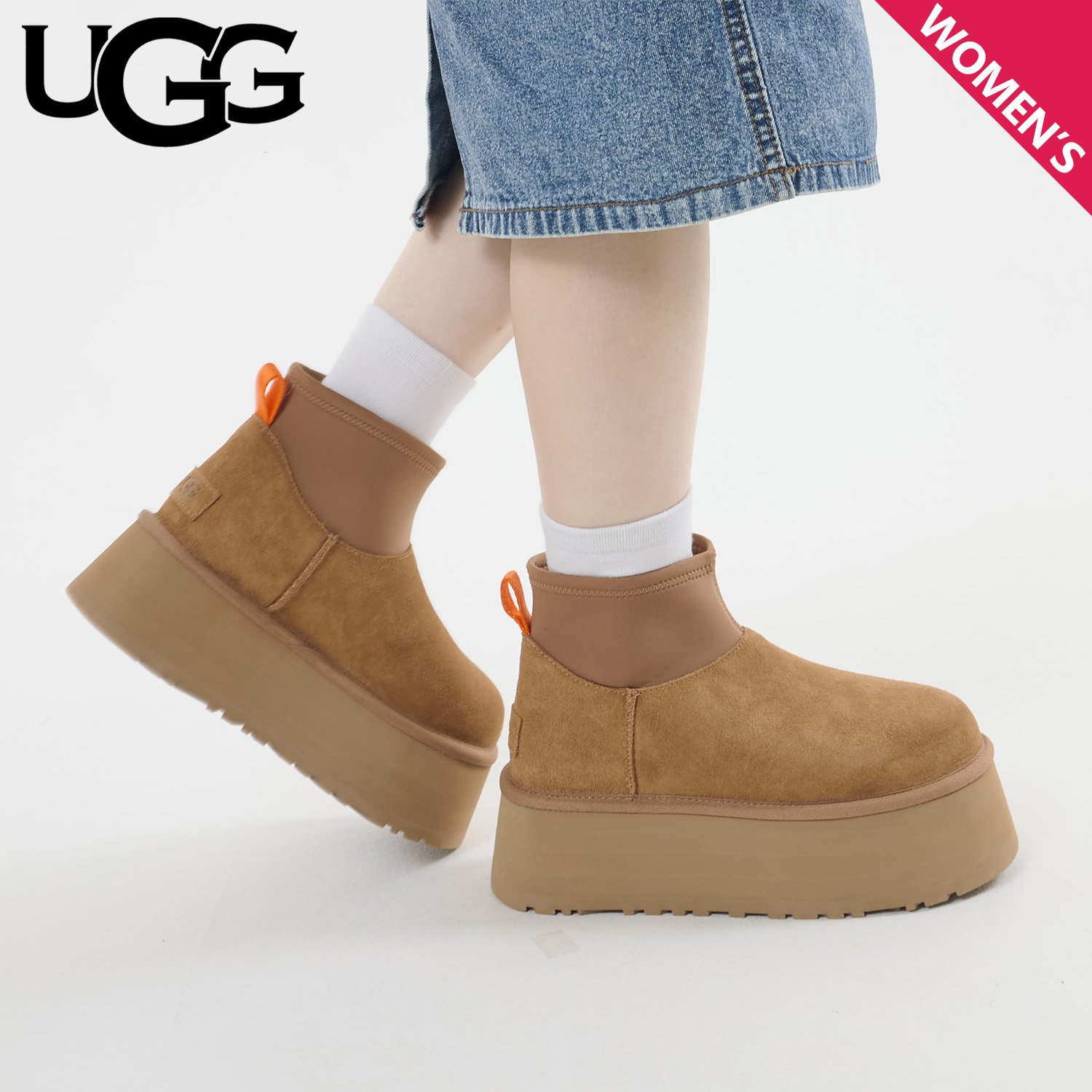 UGGクラシック ミニ ディッパー パッファー　24cm ブラウン UGG W CLASSIC MINI DIPPER PUFFER AMPHORA / CHESTNUT （アグ