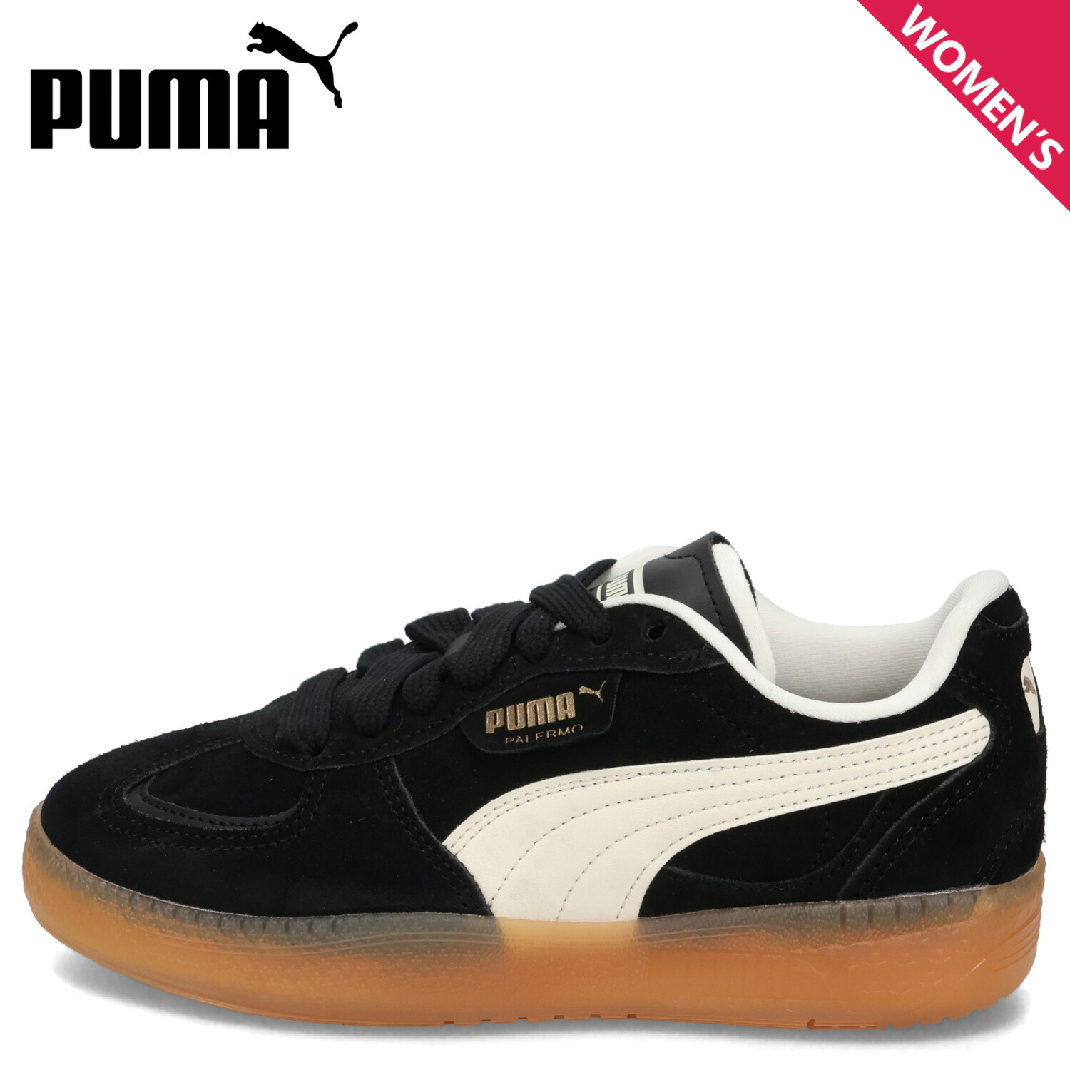 PUMA PALERMO MODA XTRA GUM WNS ピューマ スニーカー パレルモ モダ エクストラ チュインガム レディース 黒いこと 黒 400323-02