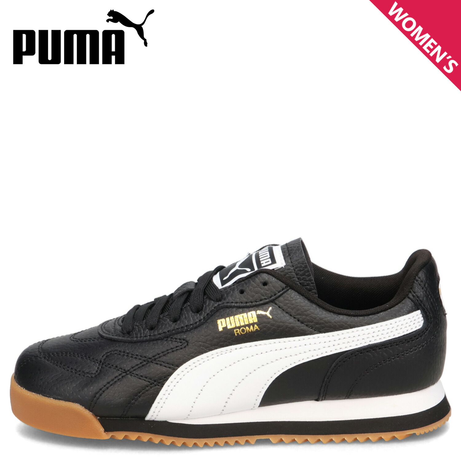 【最大1000円OFFクーポン発行中】 PUMA ROMA ANNIVERSARIO プーマ スニーカー ローマ アニバーサリオ レディース ブラック 黒 397720-02 母の日