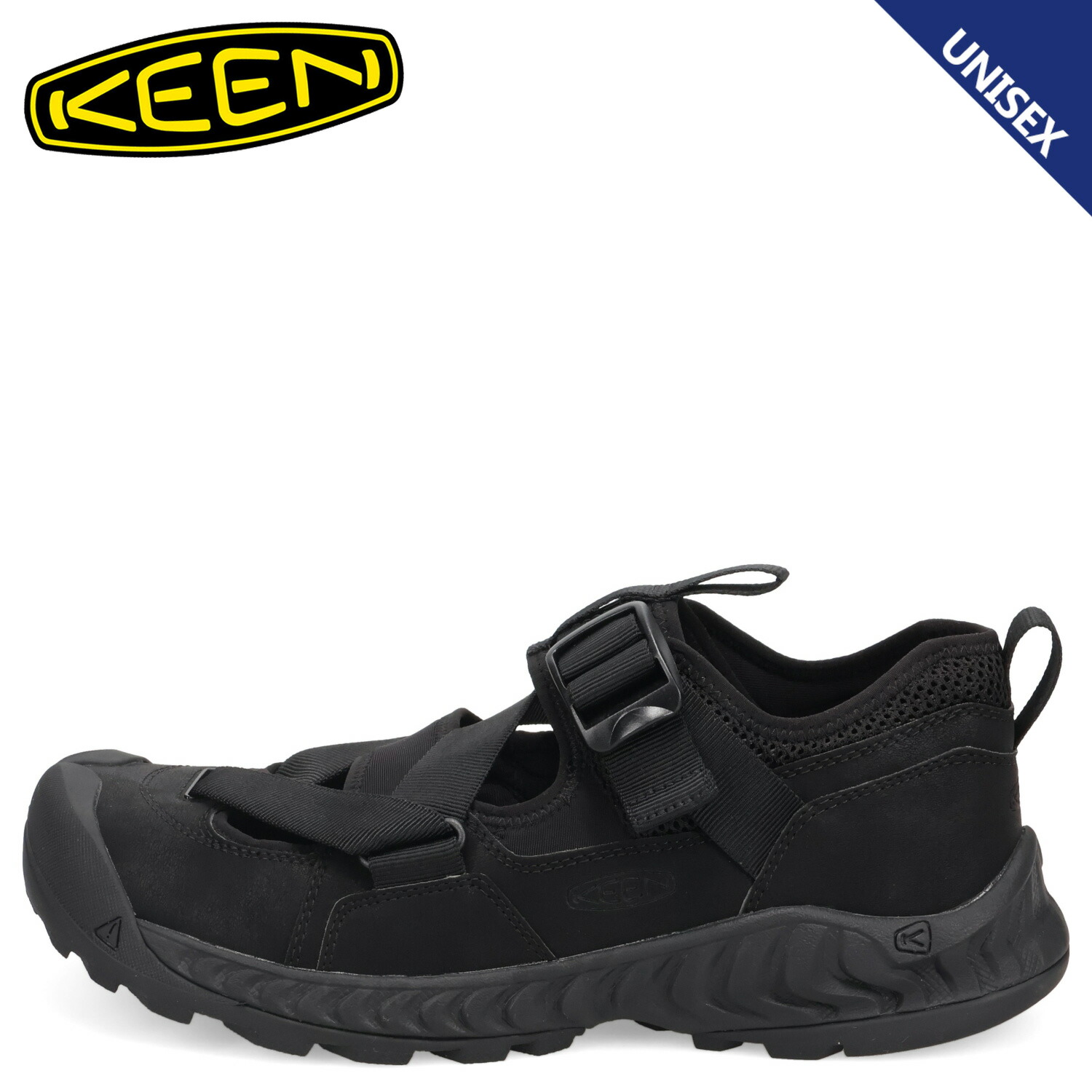 KEEN HOODZERRA キーン サンダル スポーツサンダル オールジェンダー フッドゼラ メンズ レディース 軽量 耐久 防滑 ブラック 黒 1030481