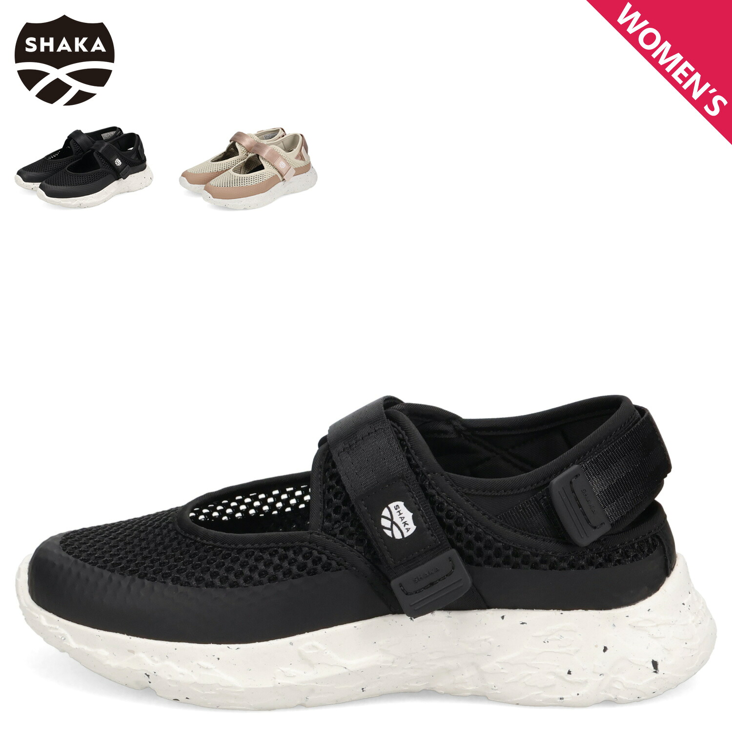 【最大1000円OFFクーポン】 SHAKA WANDER AROUND SXL シャカ スニーカーサンダル ワンダーアラウンド SXL レディース ブラック ベージュ 黒 SK-305|Goods Lab+