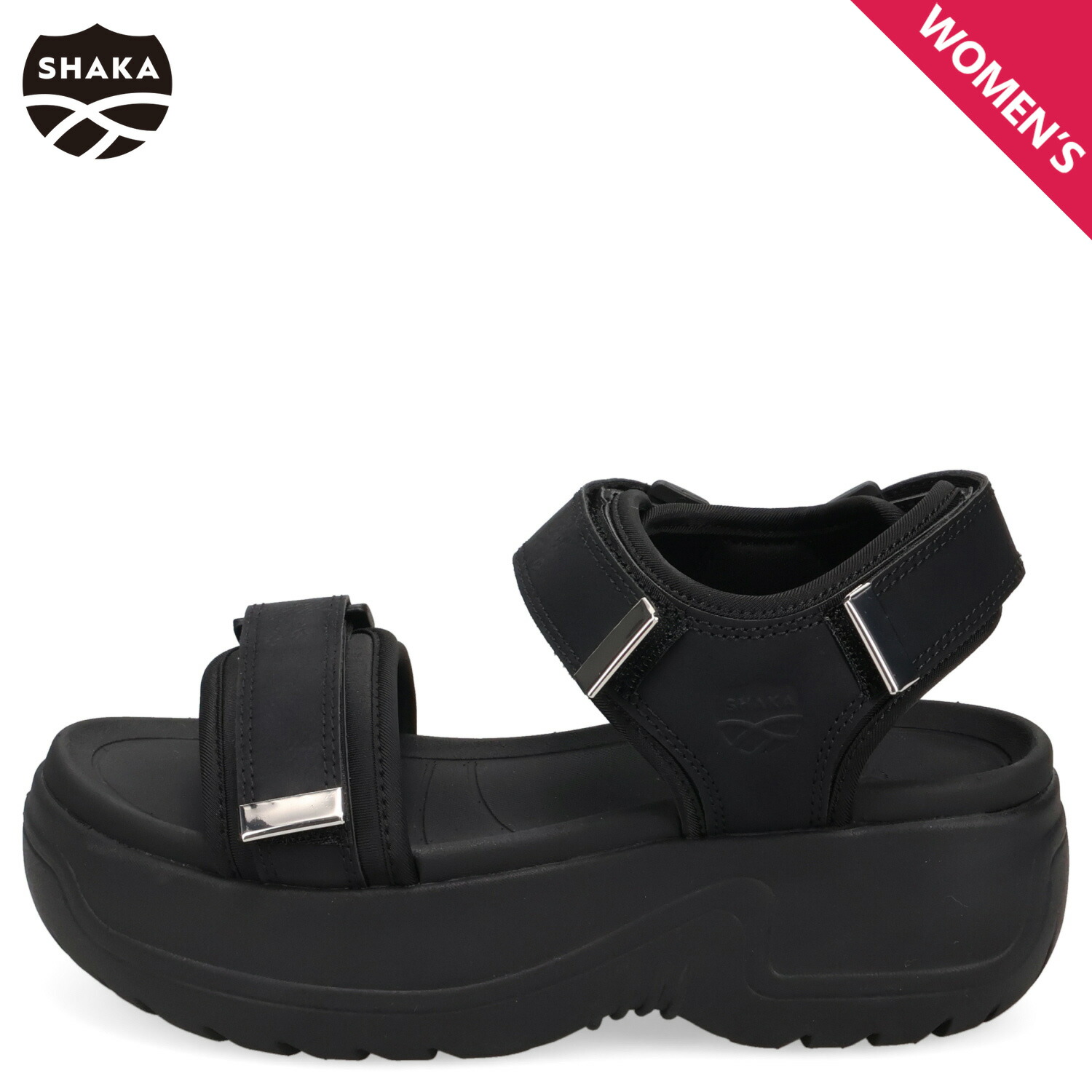 【最大1000円OFFクーポン発行中】 SHAKA CHILL VIBES EVOL CHUNKY シャカ サンダル スポーツサンダル チル バイブス エヴォル チャンキー レディース 厚底 ブラック 黒 SK-312 母の日 7,920円