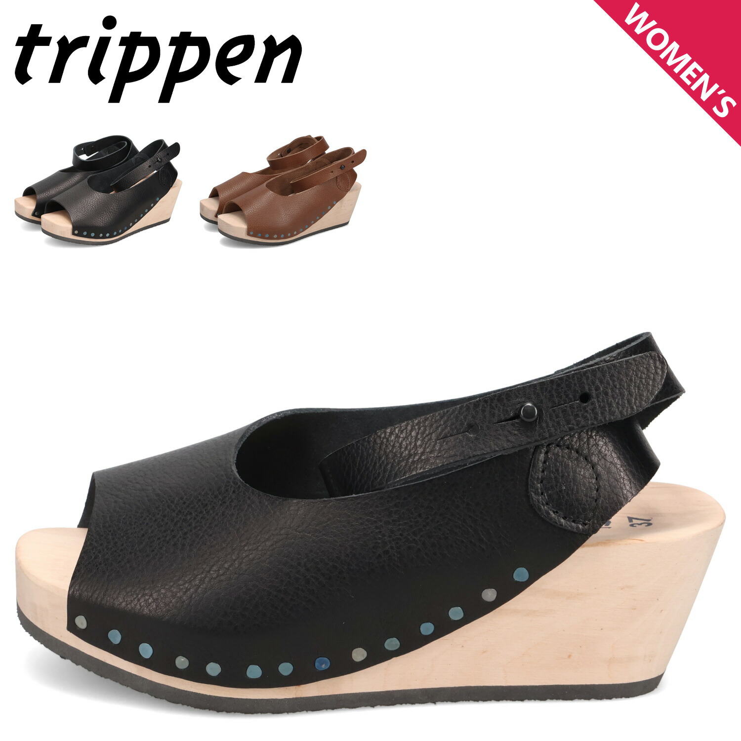 楽天市場】trippen(トリッペン) レザー アンクルベルト ウェッジ