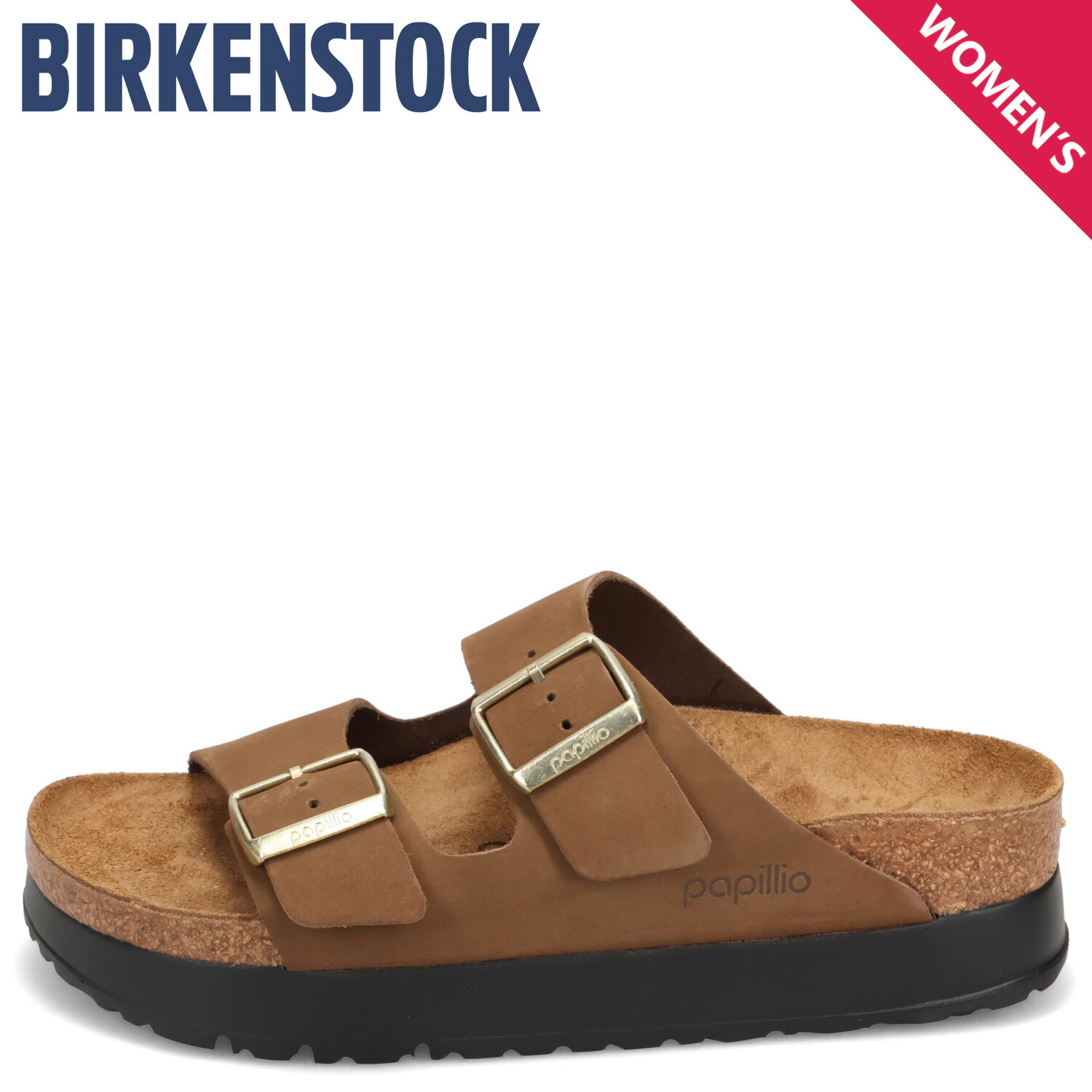 BIRKENSTOCK ARIZONA FLEX PLATFORM ビルケンシュトック アリゾナ フレックス プラットフォーム サンダル レディース 厚底 細幅 ブラウン 1028366 母の日