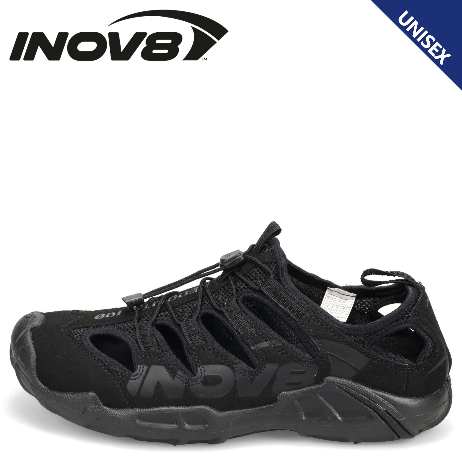 inov-8 RECOLITE 190 UNI イノヴェイト レコライト 190 UNI サンダル スポーツサンダル メンズ レディース ブラック 黒 NO5SSD01U