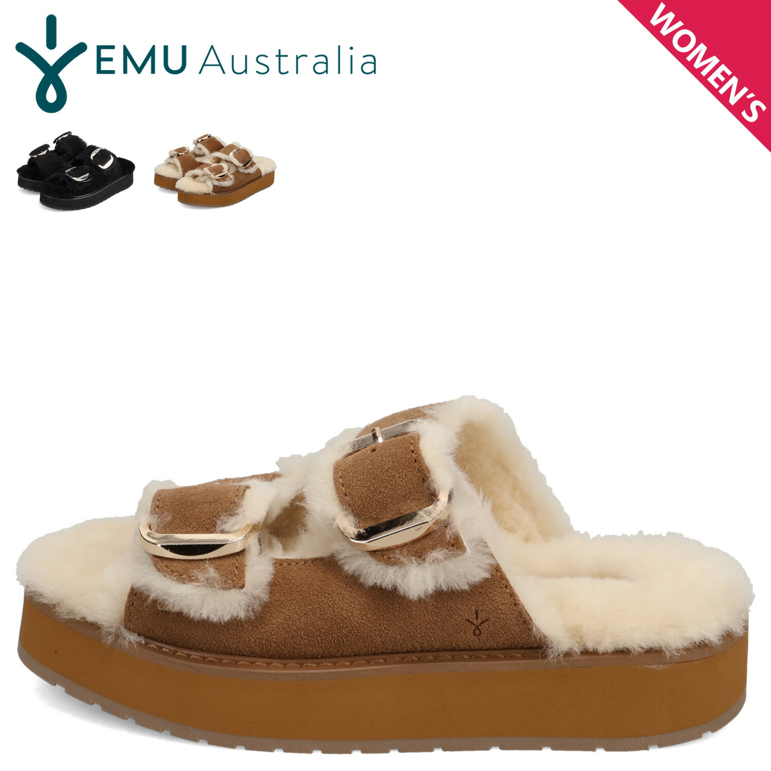楽天市場】EMU Australia エミュ エミュー ムートン サンダル Foss