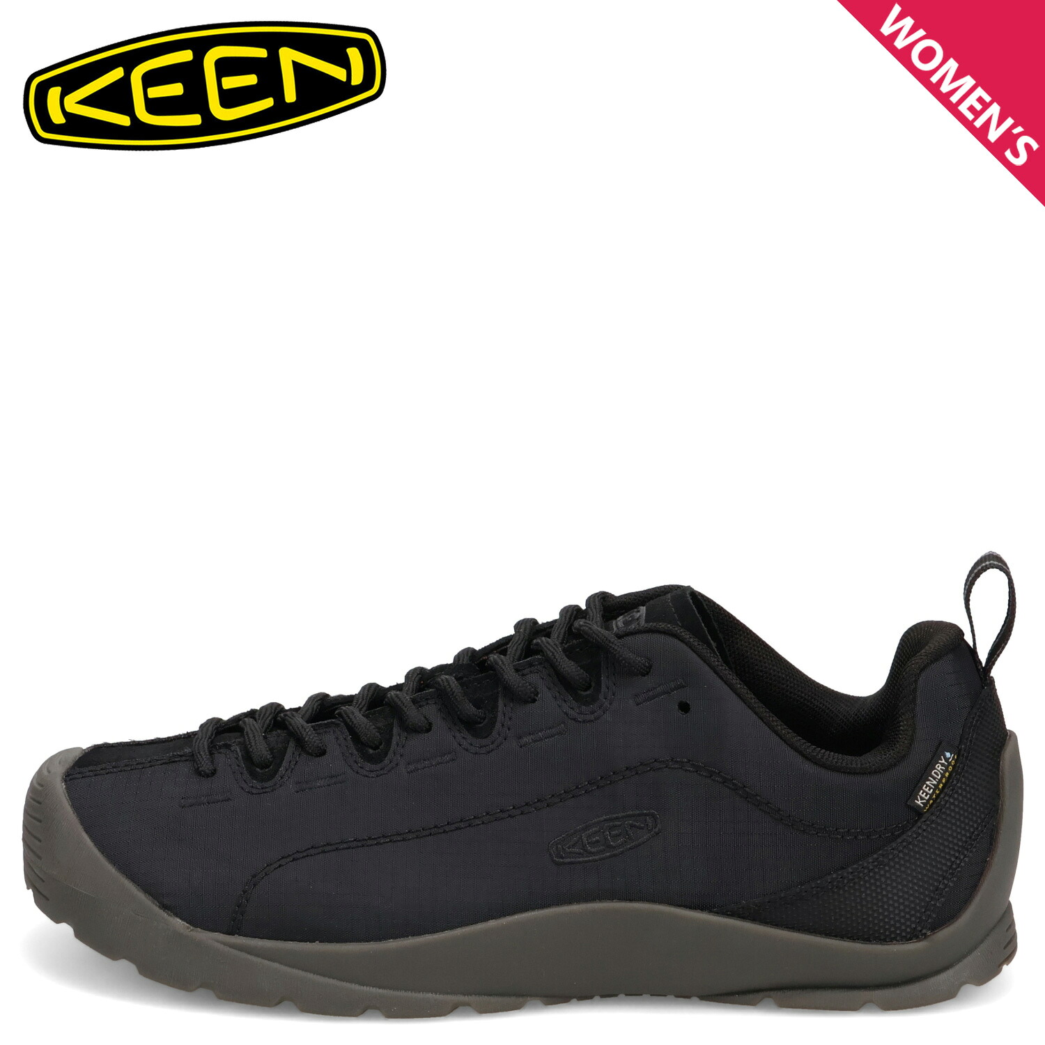 KEEN JASPER NYLON WP キーン ジャスパー スニーカー ナイロン お水校正刷り レディース 雨合羽 黒いこと 黒 1031326