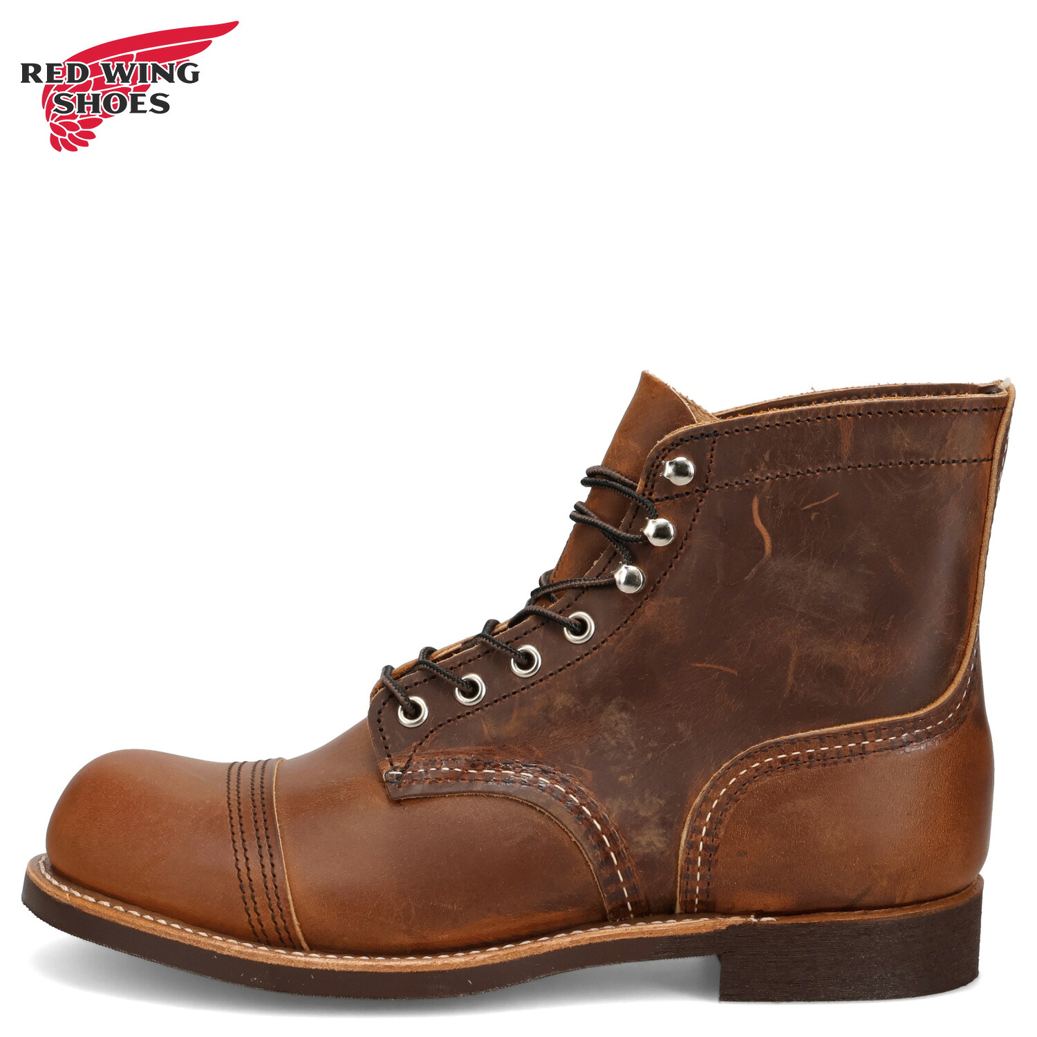 【最大1000円OFFクーポン発行中】 RED WING IRON RANGER レッドウィング アイアンレンジャー ブーツ メンズ Dワイズ USA製 ブラウン 8085