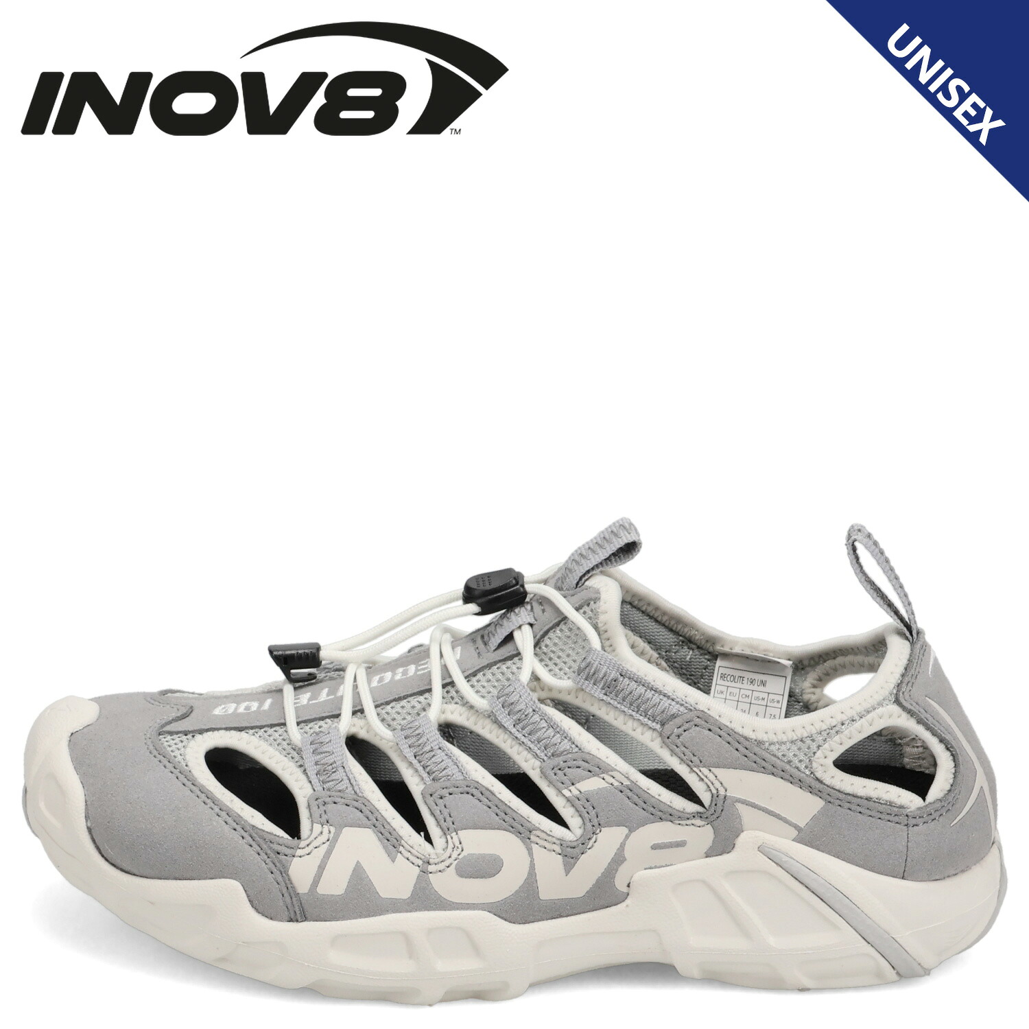 inov-8 RECOLITE 190 UNI イノヴェイト レコライト 190 UNI サンダル スポーツサンダル メンズ レディース 軽量 グレー NO6SSD01U｜Goods Lab＋