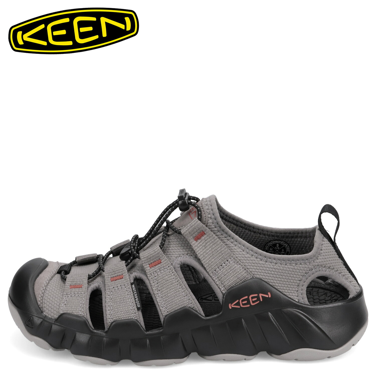 【最大1000円OFFクーポン発行中】 KEEN HYPERPORT H2 キーン サンダル スニーカーサンダル ハイパーポート エイチツー メンズ 水陸両用 グレー 1031743