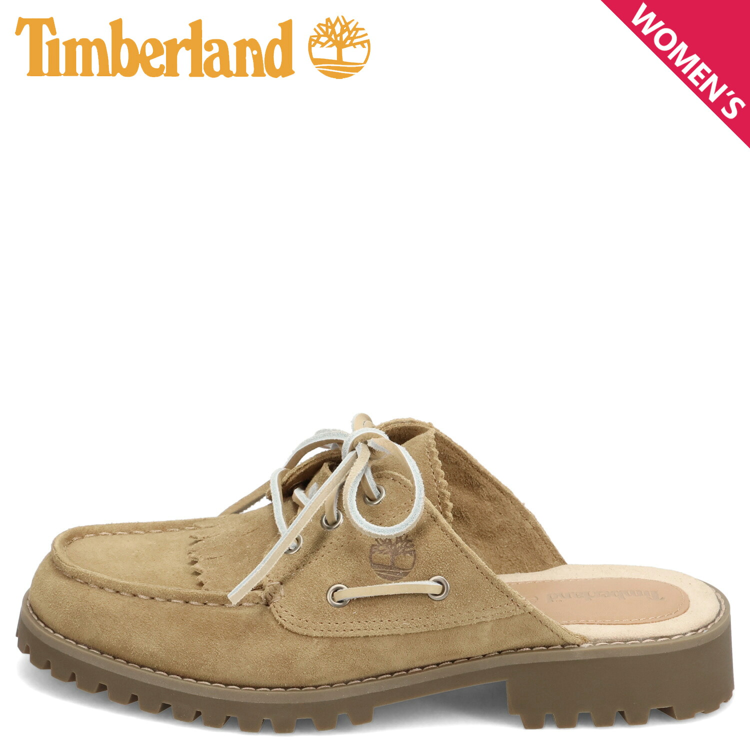 【最大1000円OFFクーポン発行中】 Timberland NOREEN 3-EYE MULE ティンバーランド スリーアイ サンダル ミュール レディース 本革 ベージュ A4198
