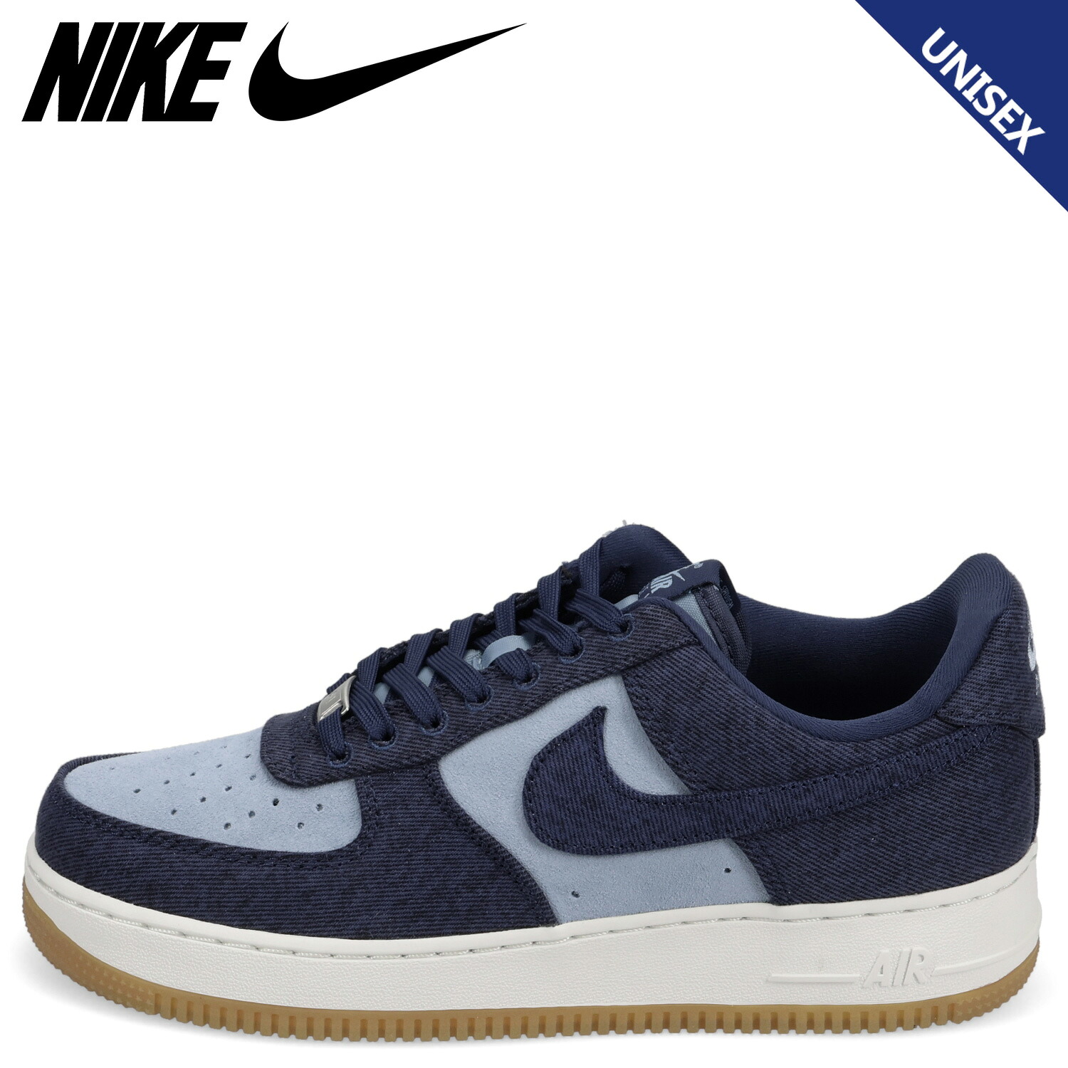 【最大1000円OFFクーポン】 ナイキ NIKE エアフォース1 07 LV8 デニム スニーカー メンズ レディース AIR FORCE 1 07 LV8 ネイビー IR0951-400｜Goods Lab＋