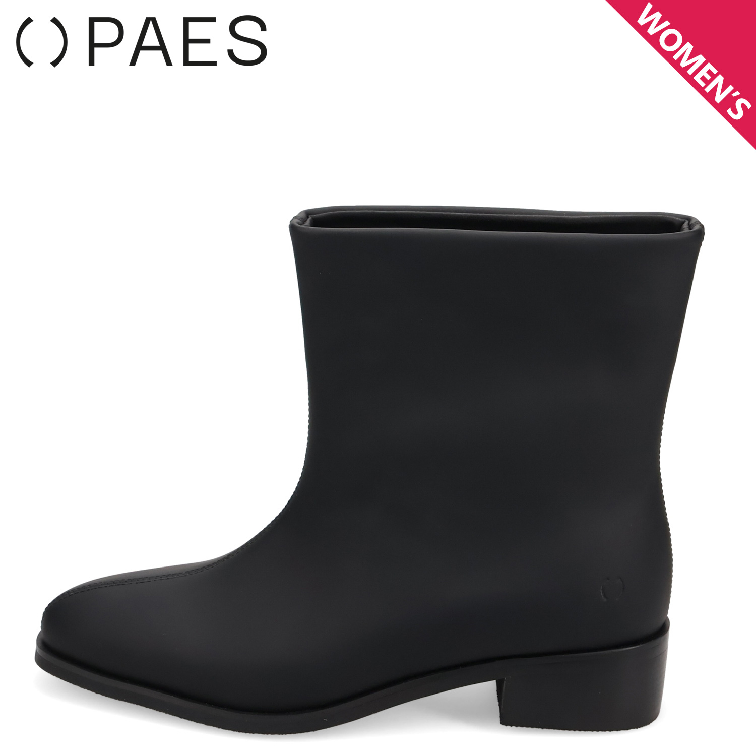 【最大1000円OFFクーポン】 PAES 07 RAIN BOOTS BASIC LINE ペイズ ブーツ レインブーツ ショートブーツ 長靴 レディース 防水 ビジネス ブラック 黒｜Goods Lab＋ 13,393円