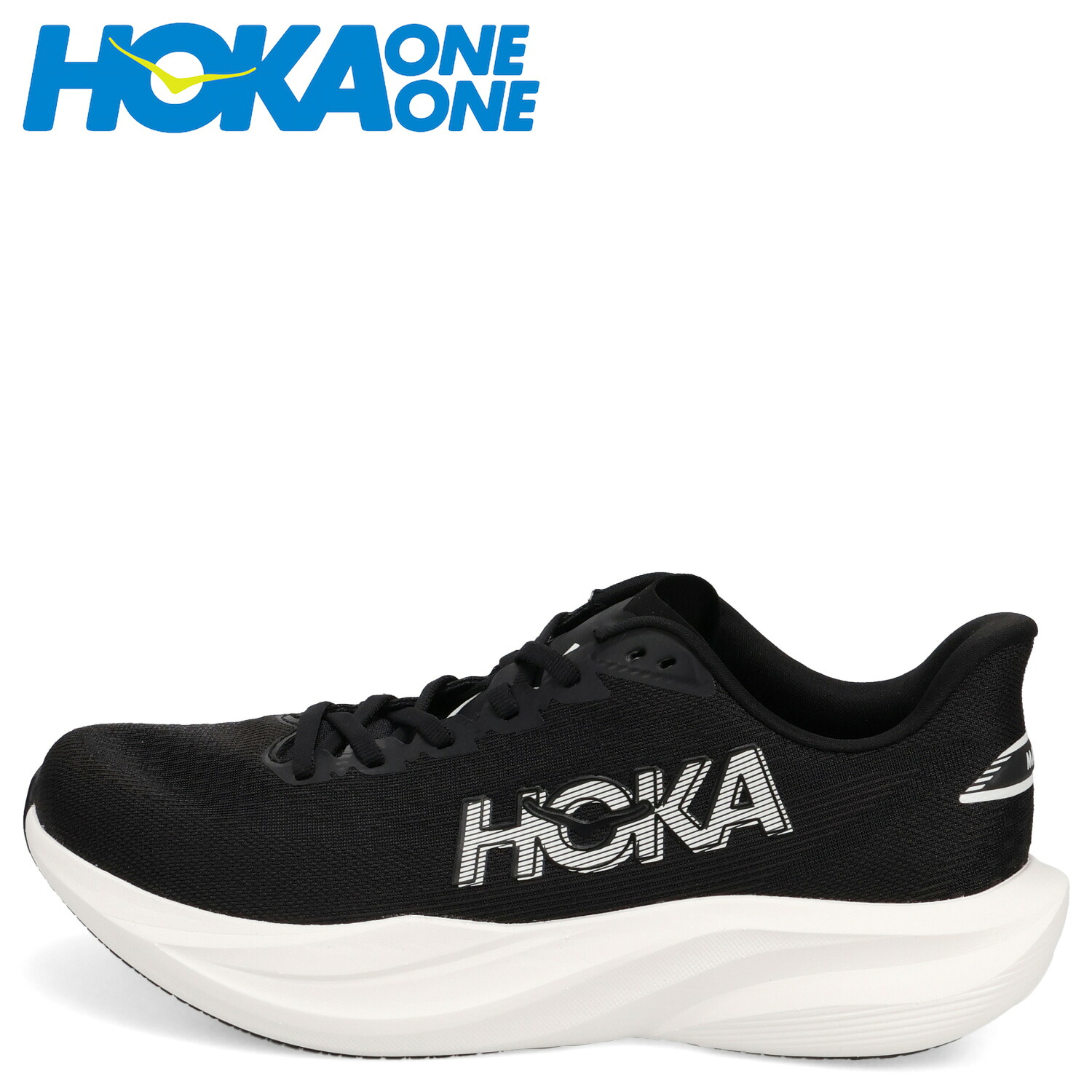 【最大1000円OFFクーポン】 HOKA ONE ONE MACH 7 ホカオネオネ マッハ7 スニーカー メンズ ブラック 黒 1171904-BWHT｜Goods Lab＋