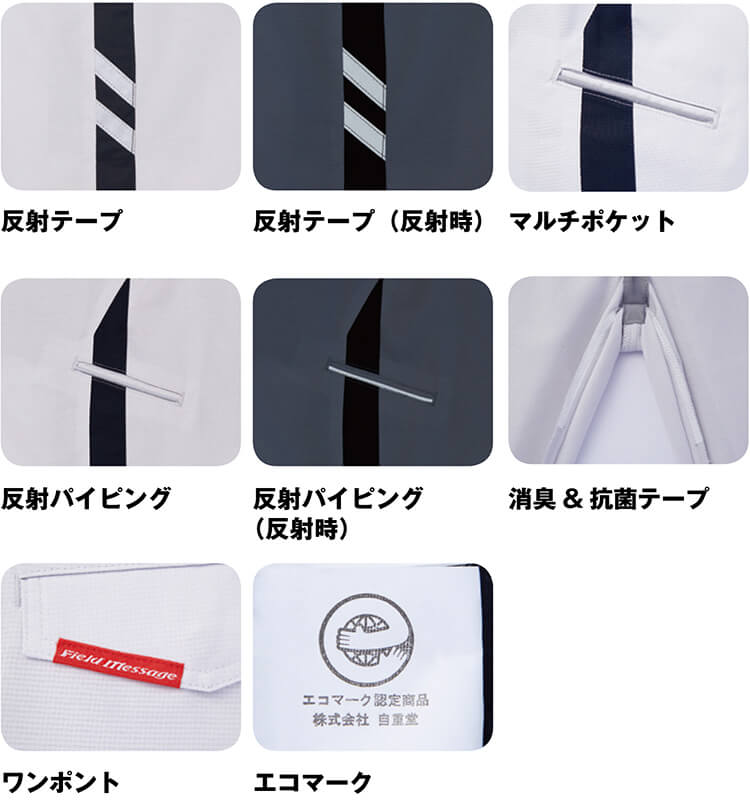 作業服上下セット自重堂Jichodo半袖ジャンパー87610SS-LL&ノータックパンツ8760170cm-88cm春夏ストレッチ制電作業着メンズ送料無料