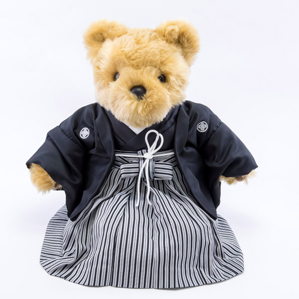【送料無料】 両親 プレゼント ウェイトベア 体重ベア ぬいぐるみ 和装 黒紋付袴 和 結婚式 両親へのプレゼント 両親贈呈品 オーダー ウェディング 名入れ 記念日 メッセージ ウェイトベアー 結 SSS