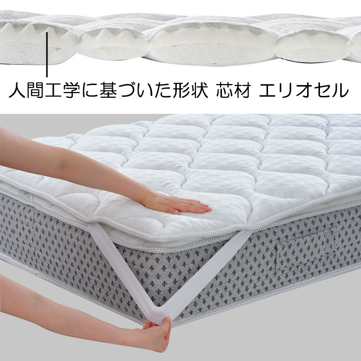 マニフレックス×ハイキュヴィロブロックウイングタイプ11cmホワイト大人気の三つ折りタイプマットレスイタリア製