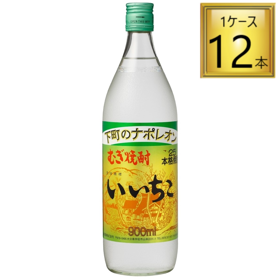 【エントリーでP5倍】いいちこ 25度 900ml&times;12本【1ケース】｜ワタショウプレミアムショップ