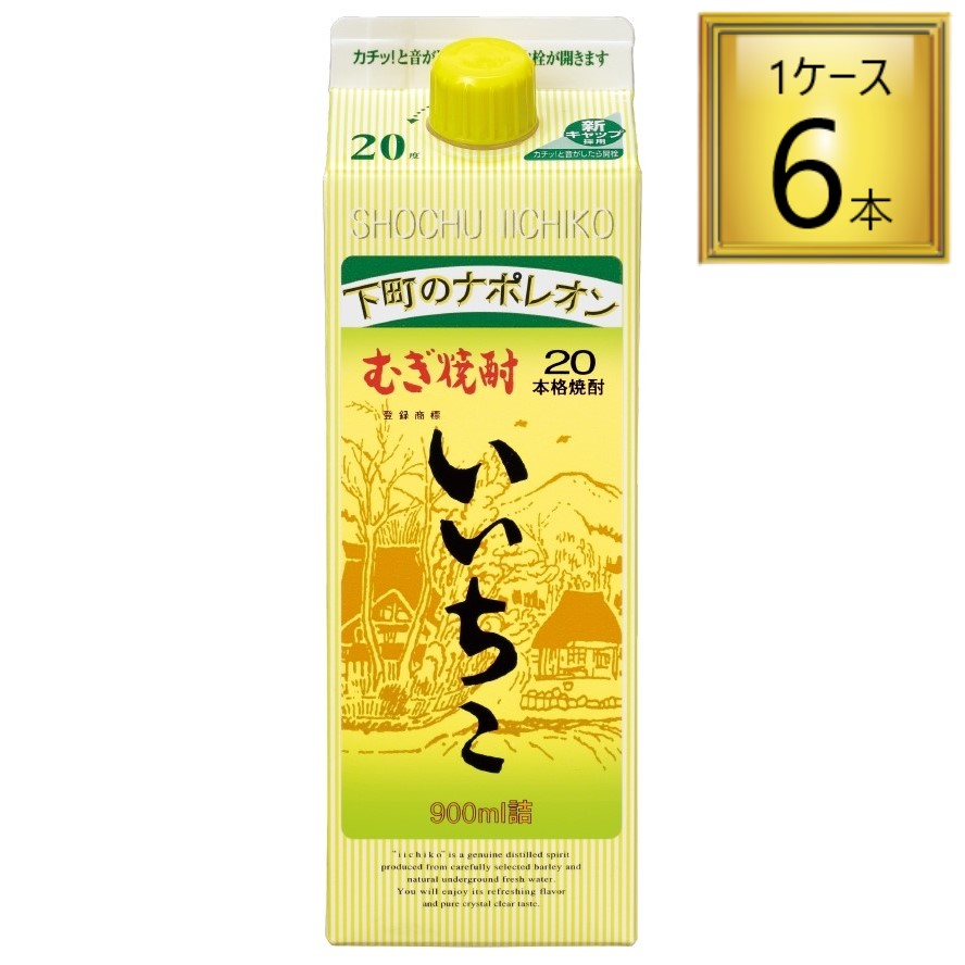 いいちこ パック 20度 900ml×6本【1ケース】