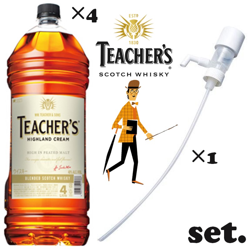 楽天市場】サントリー ティーチャーズ ハイランドクリーム4LPET×2