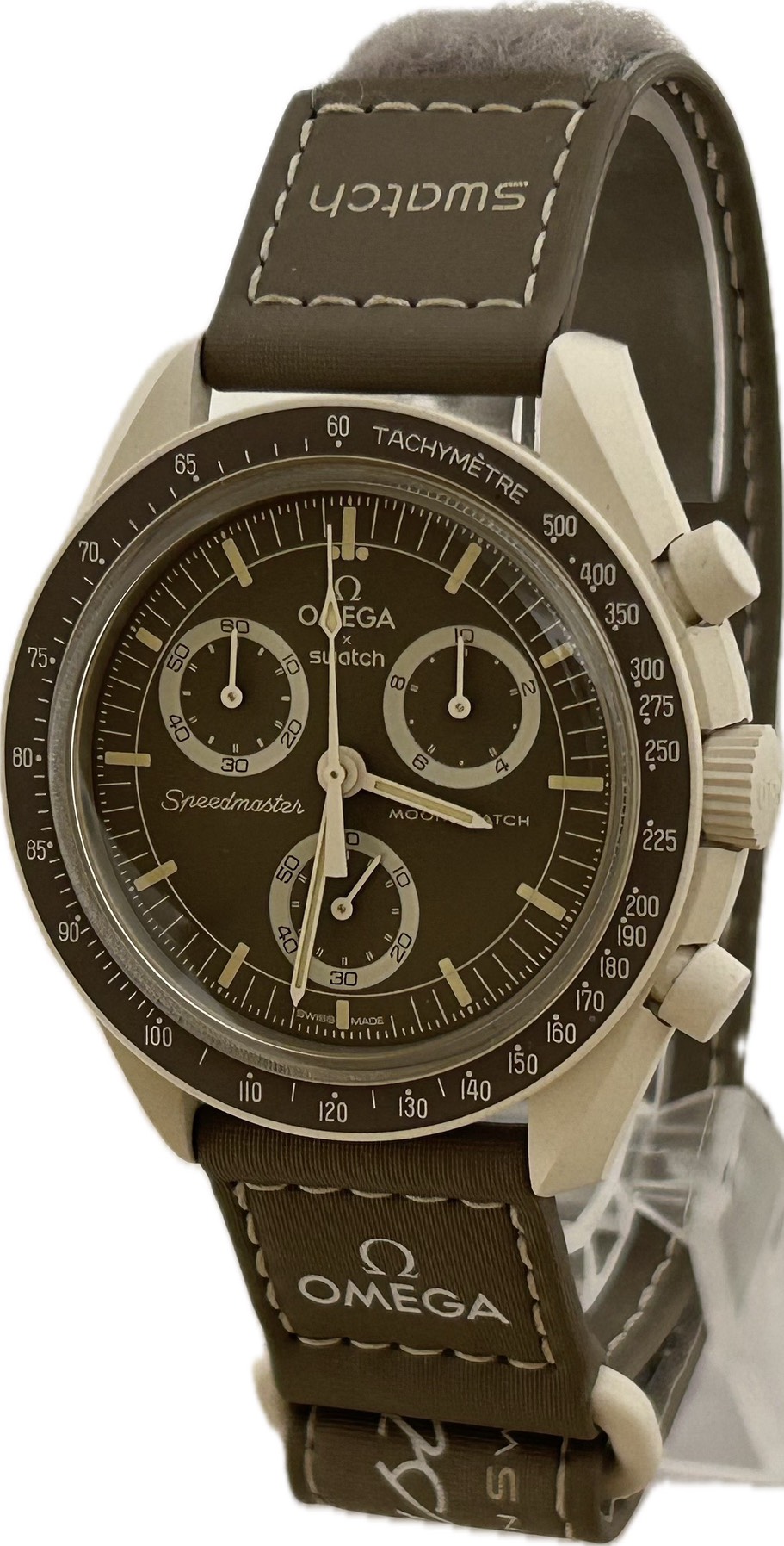 【中古】Omega x Swatch ゼロ x スウォッチ 機敏さお師匠さん 軍事任務 オン 地びた 乾荒原 SO33T103 メンズ ウオッチ 石英 A5303