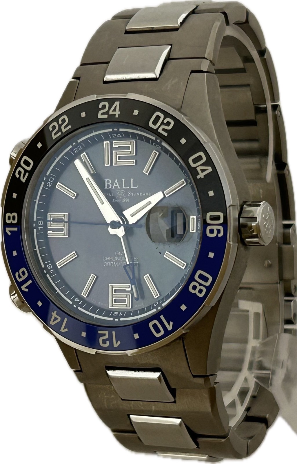 【中古】Ball Watch ボールウォッチ 読み込む御師匠さん 飛行士 GMT マザーオブパール DG3038A  メンズ ウォッチ 自動小銃一巻き A6002