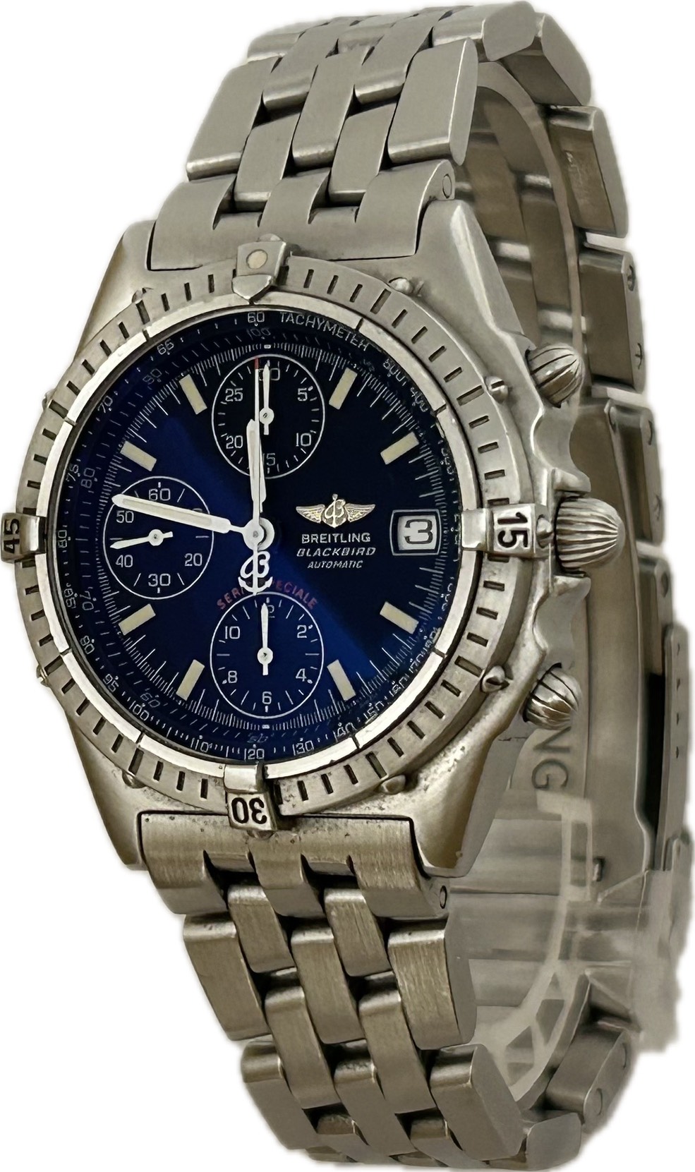 【中古】Breitling ブライトリング クロノマット 黒いこと鳥類 A13050 メンズ ウオッチ 自動小銃一巻き A6273