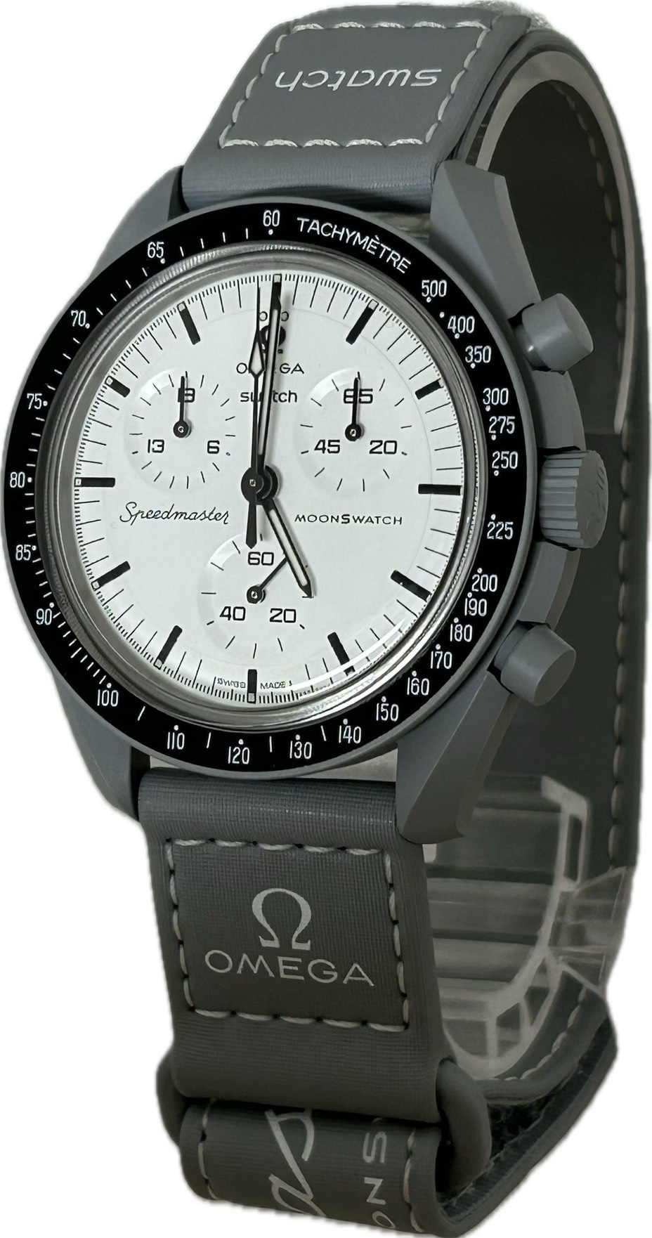 【中古】Omega x Swatch ゼロ x スウォッチ 素早さお師匠さん ムーンスウォッチ 1965 SO33M106 ユニ一発やる ウオッチ 石英 A6617