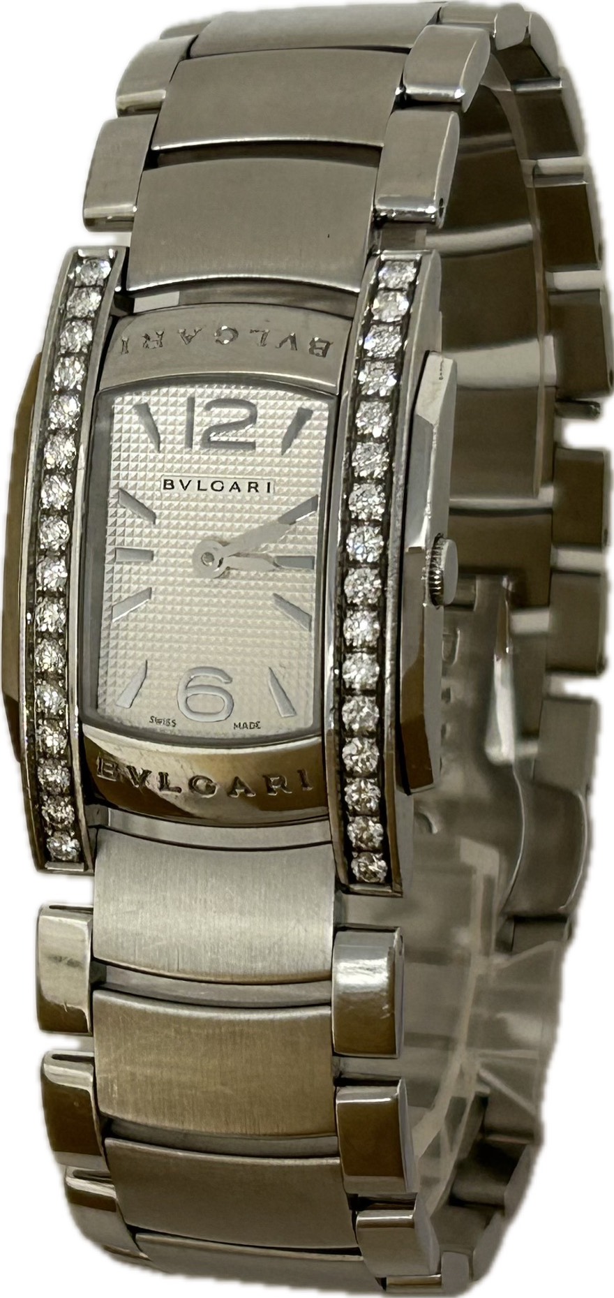 【中古】Bvlgari ブル小峡谷 アショーマ AA35S レディース ウオッチ 石英 A6632