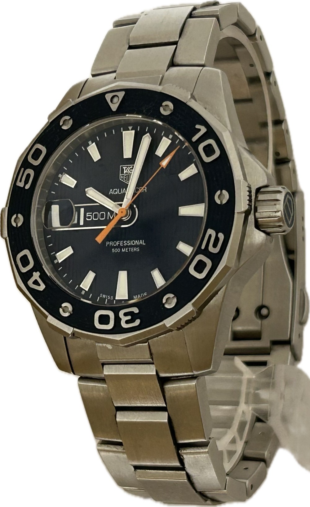 【中古】Tag Heuer タグホイヤー アクアレーサー 500M WAJ1112.BA0462 メンズ 腕時計 クオーツ A6674｜Watch-JPN 71,412円