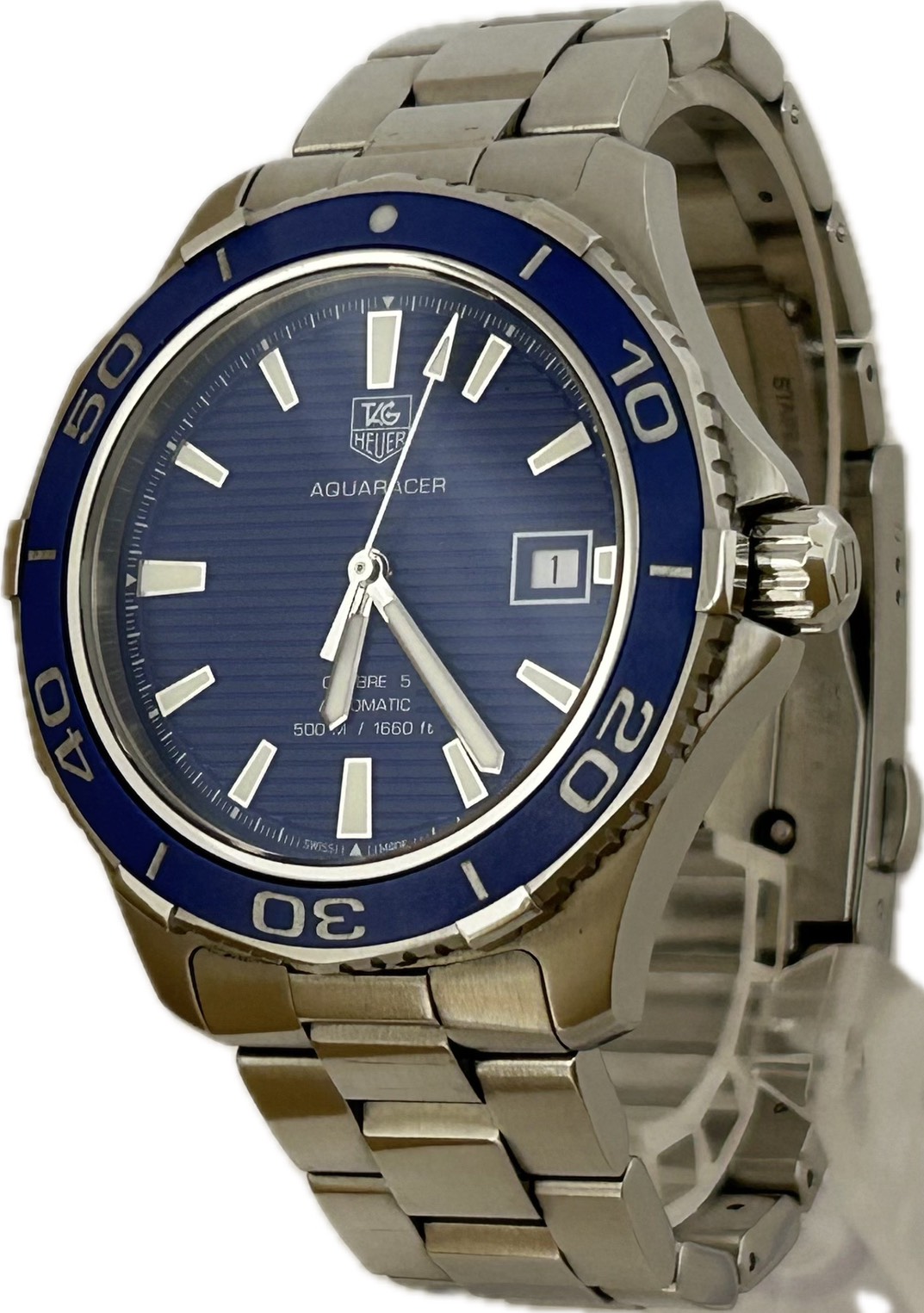 【中古】Tag Heuer タグホイヤー アクアレーサー 500M WAK2111.BA0830 メンズ ウォッチ 自動小銃一巻き A6578
