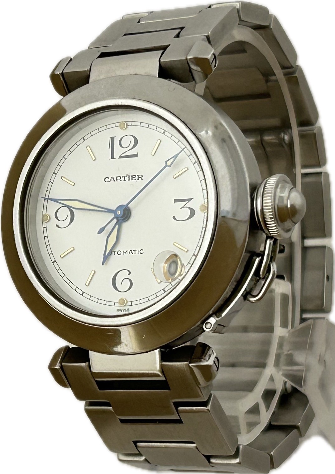 【中古】Cartier カルティエ パシャC W31015M7 2324  ユニ一発やる ウオッチ 自動小銃一巻き A6580