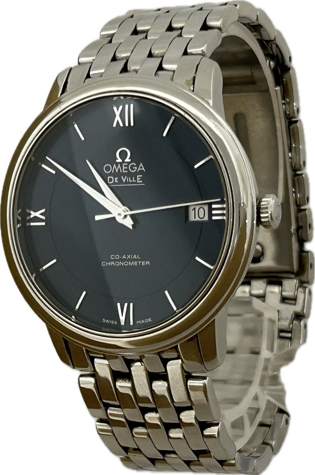 【中古】Omega ゼロ デ・ヴィル プレ高座 424.10.37.20.03.001 メンズ ウォッチ 自動小銃一巻き A6491