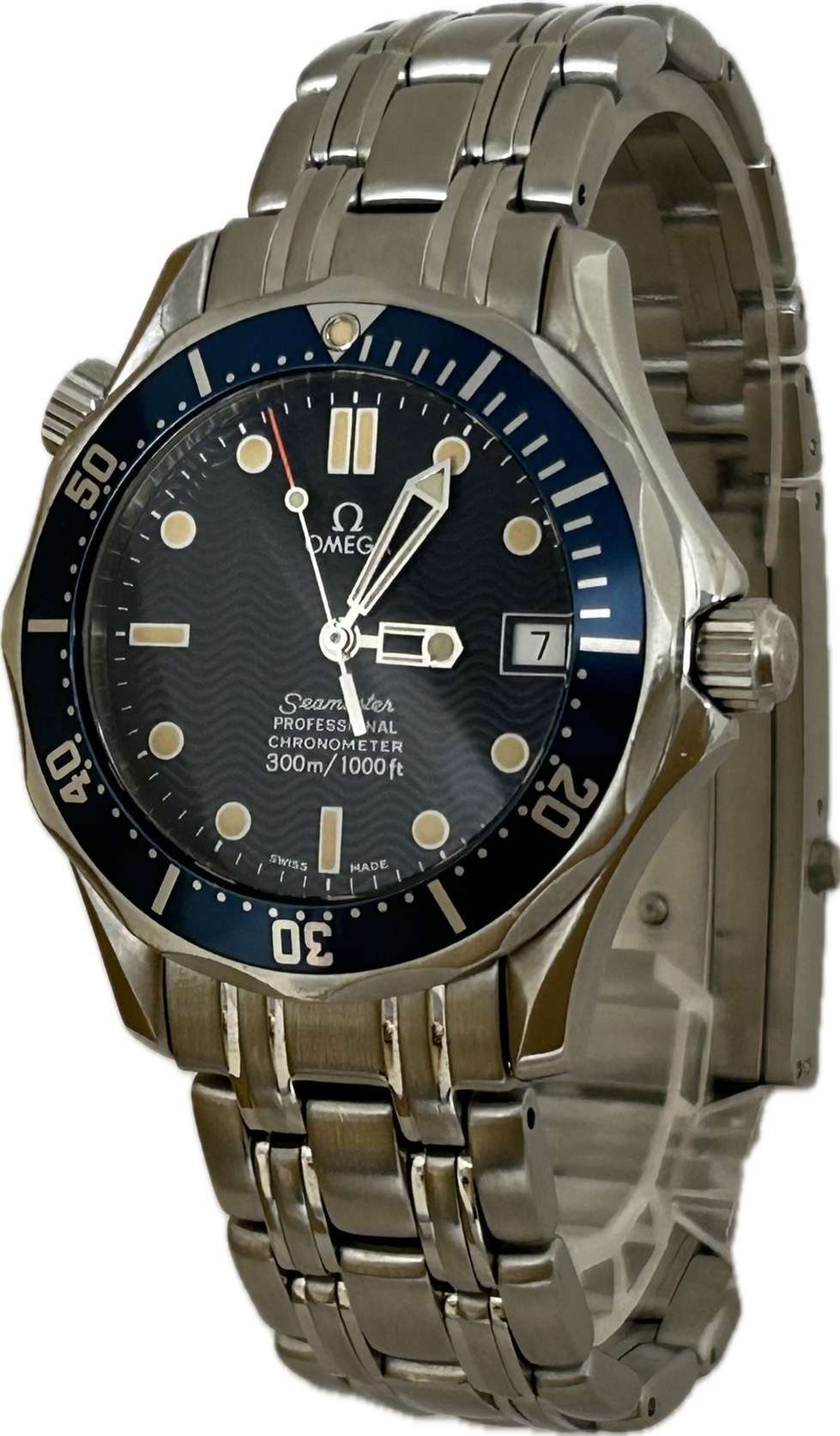 【中古】Omega ゼロ シーマスター 職業的 300 2551.80 ユニ一発やる ウォッチ 自動小銃一巻き A6421