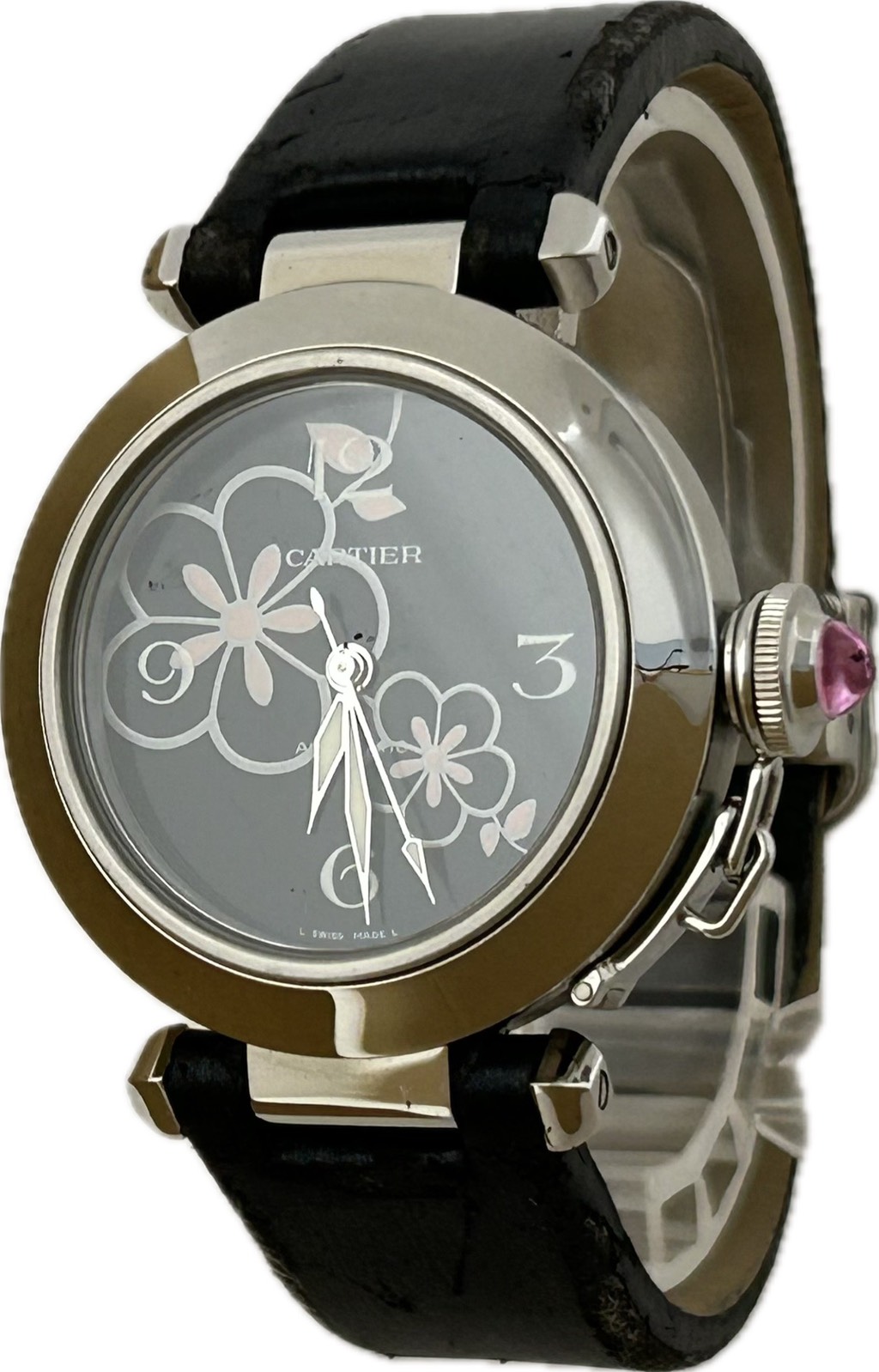 【中古】Cartier カルティエ パシャC 冬期 2007 クリスマス W31024M7 2324 ユニ一発やる ウオッチ 自動小銃一巻き A6649