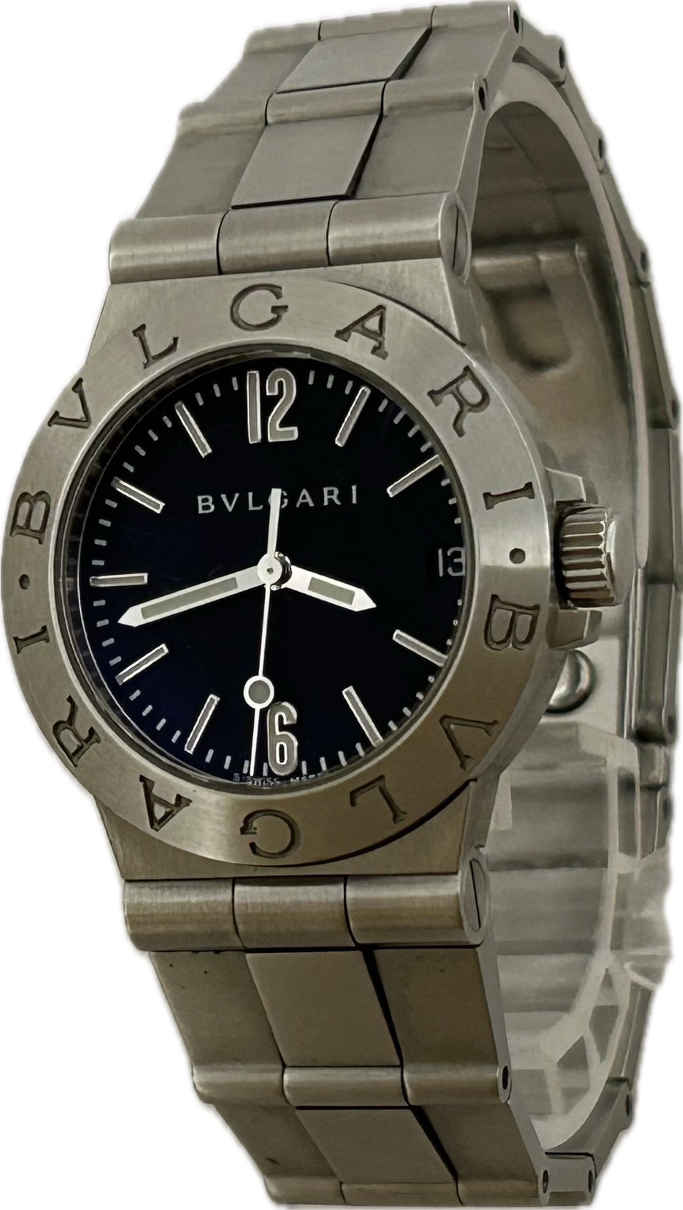 【中古】Bvlgari ブル小峡谷 ディアゴノ 運動競技 LCV29S  ユニ一発やる ウオッチ 石英 A5921