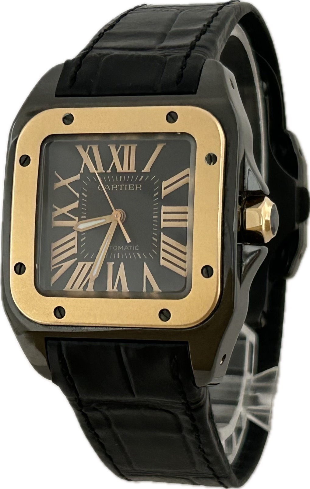 【中古】Cartier カルティエ サントス 100 W2020007 2878 ユニ一発やる ウオッチ 自動小銃一巻き A5760