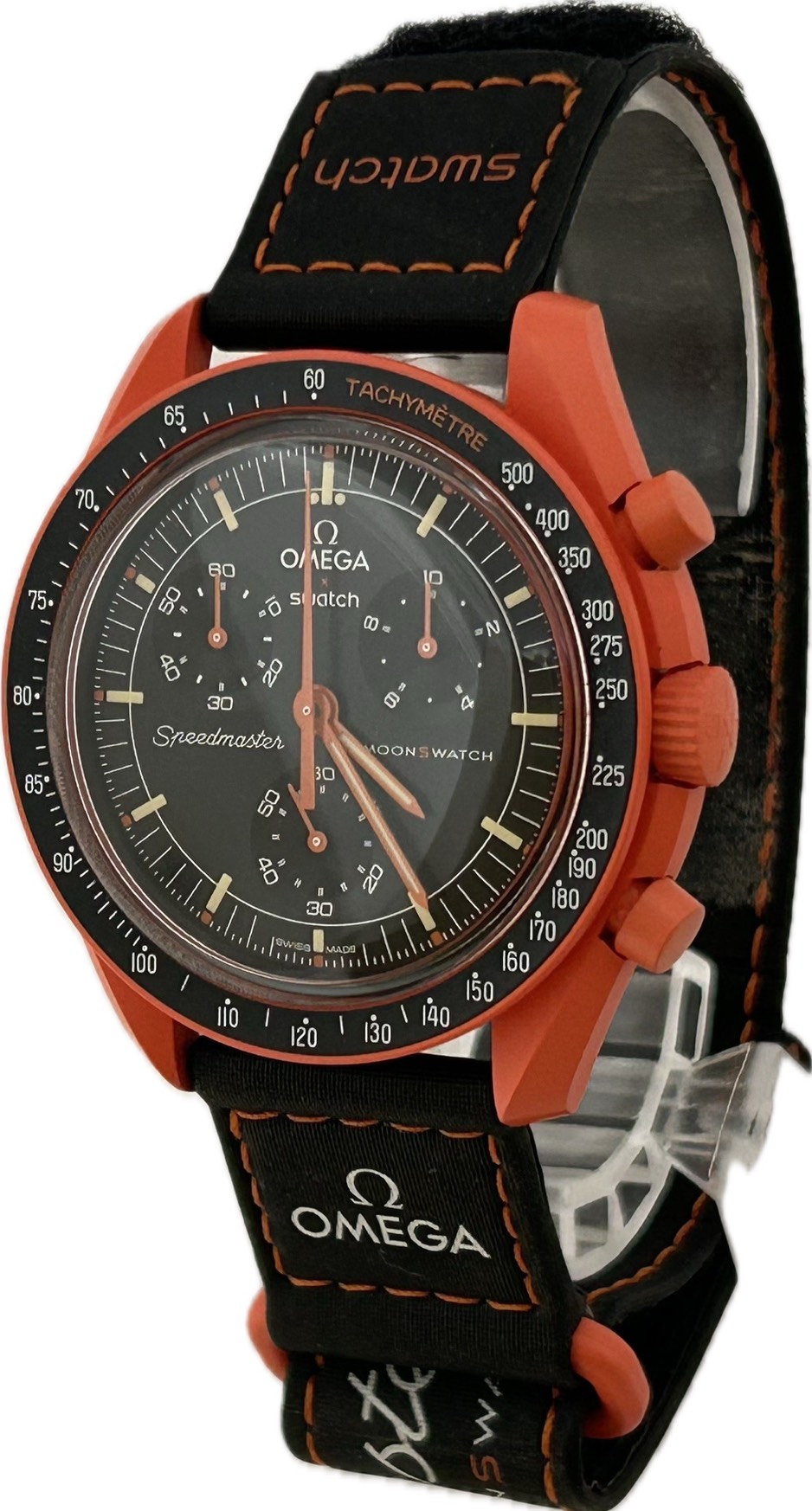 【中古】Omega x Swatch ゼロ x スウォッチ 素早さお師匠さん 布教活動 オン 地びた 騾馬 SO33O100 メンズ ウオッチ 石英 A5866