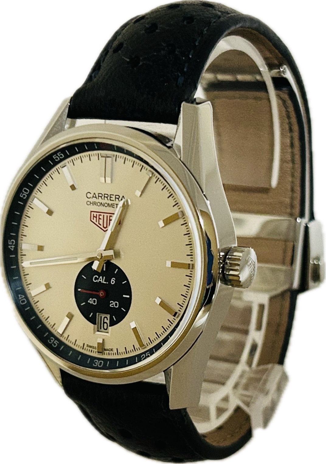 【中古】Tag Heuer タグホイヤー カレラ キャリバー 6 WV5111.FC6350 メンズ ウオッチ 自動小銃一巻き A6696
